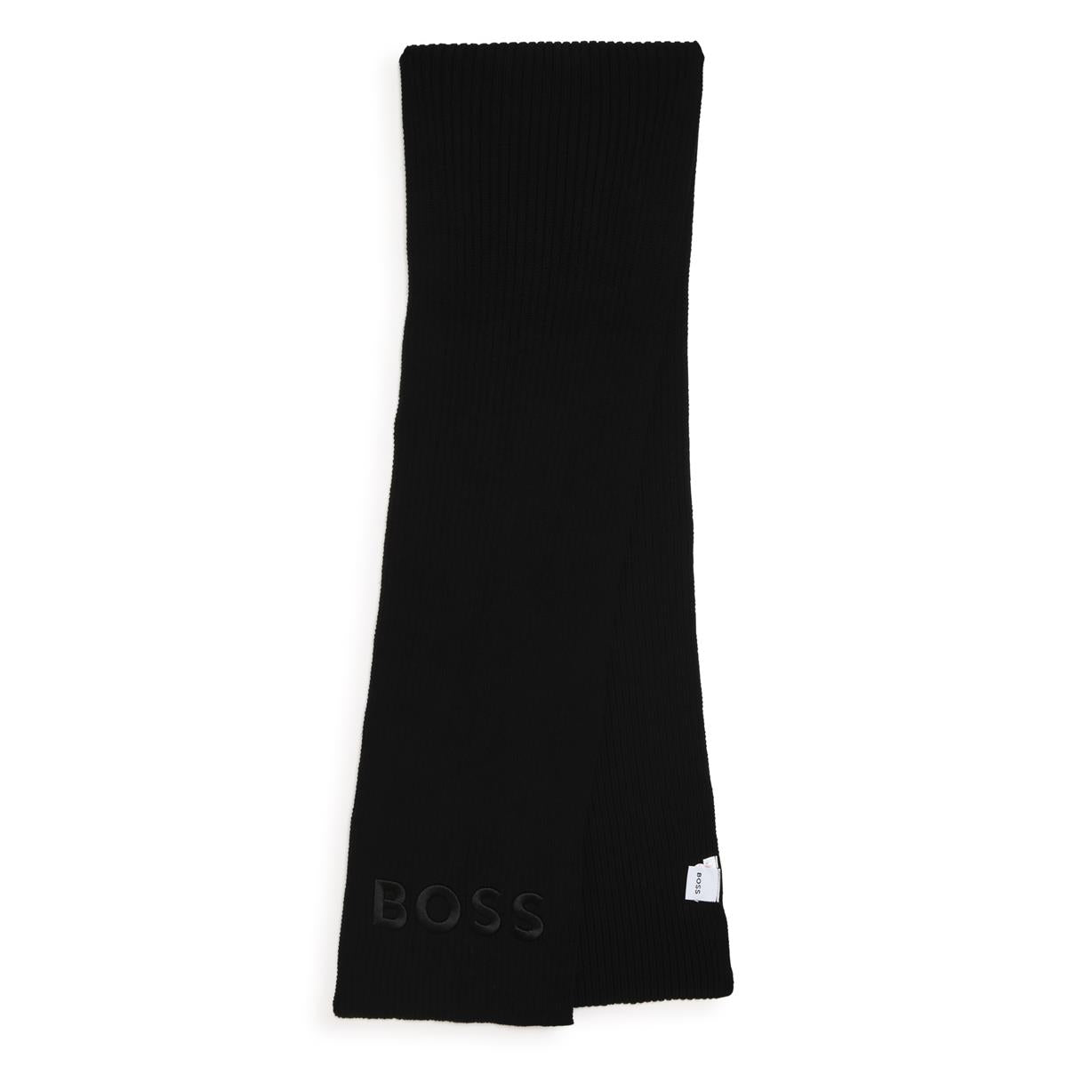 Boys Black Logo Scarf