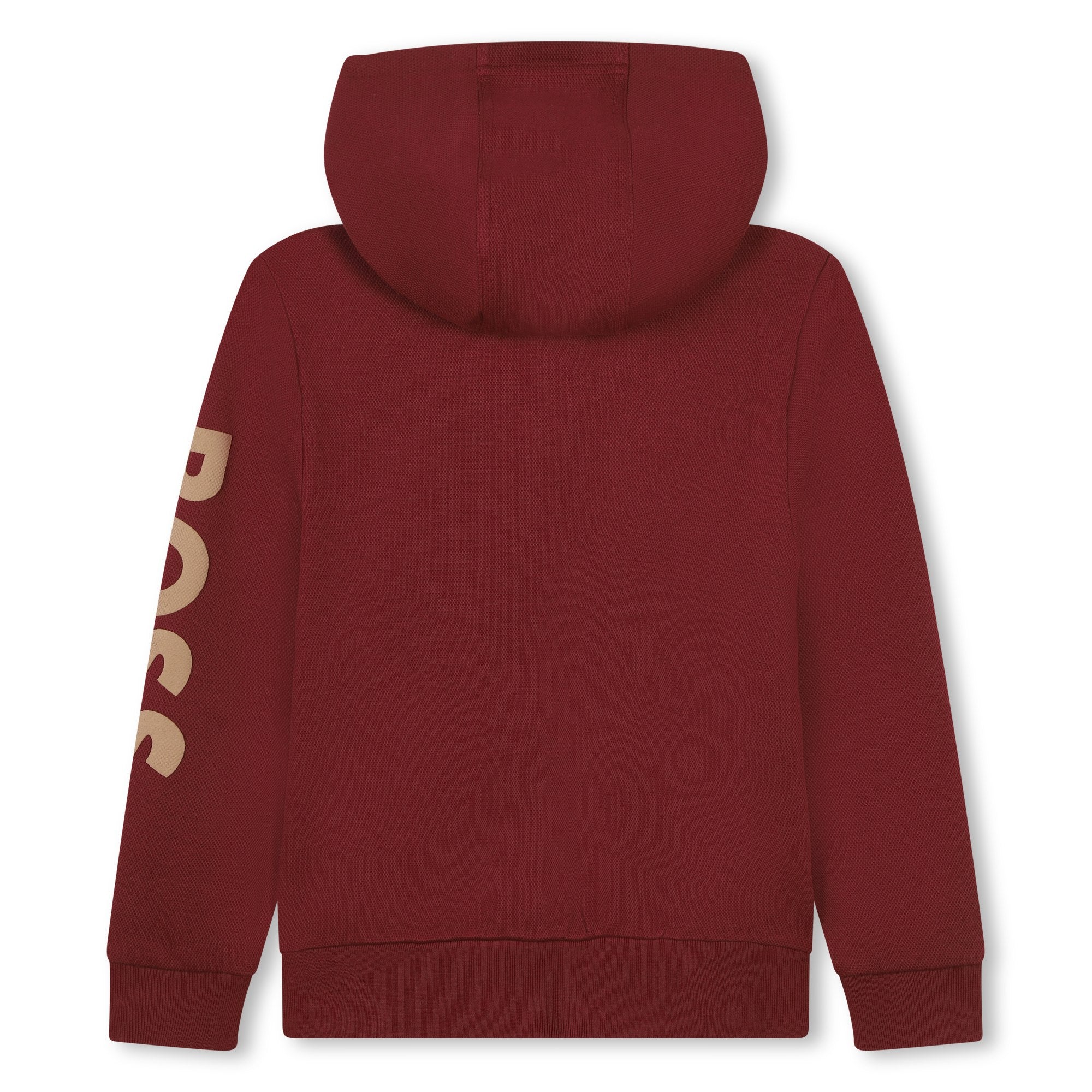 Boys Wine Red Zip-Up Top