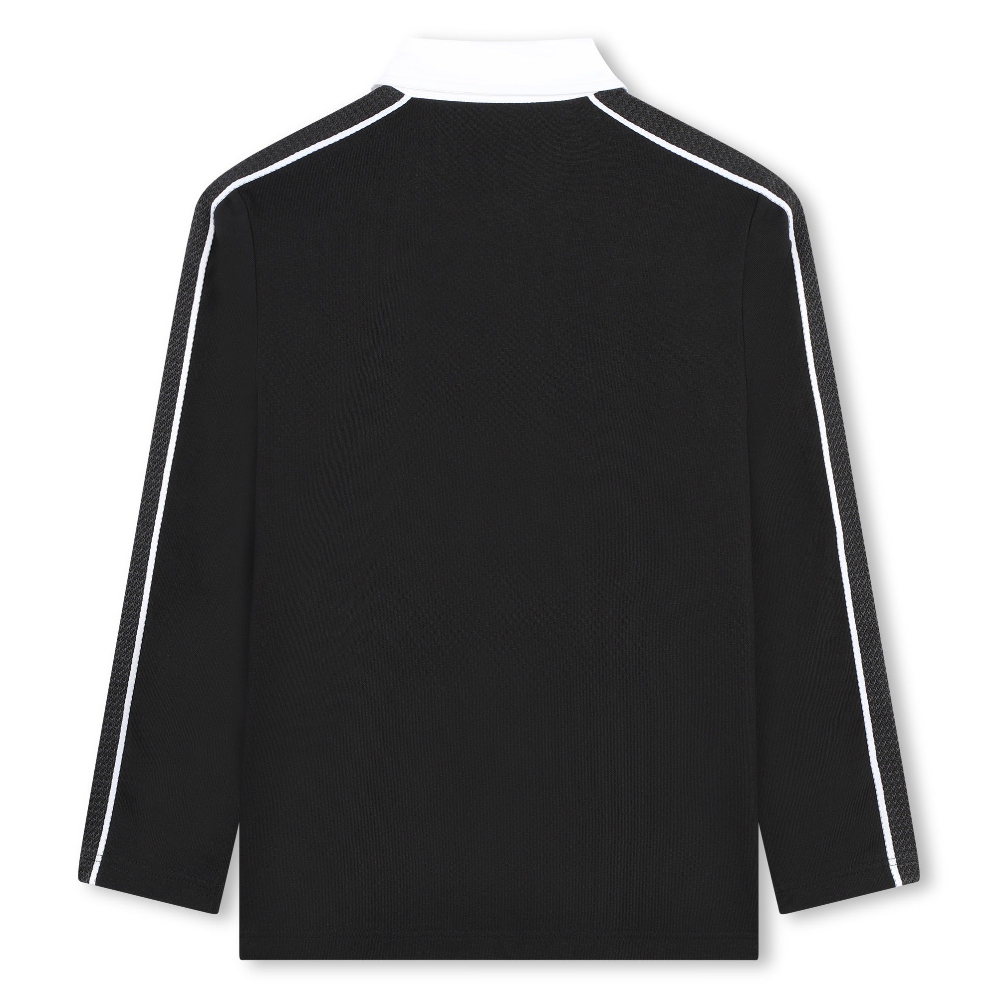 Boys Black Cotton Polo Shirt