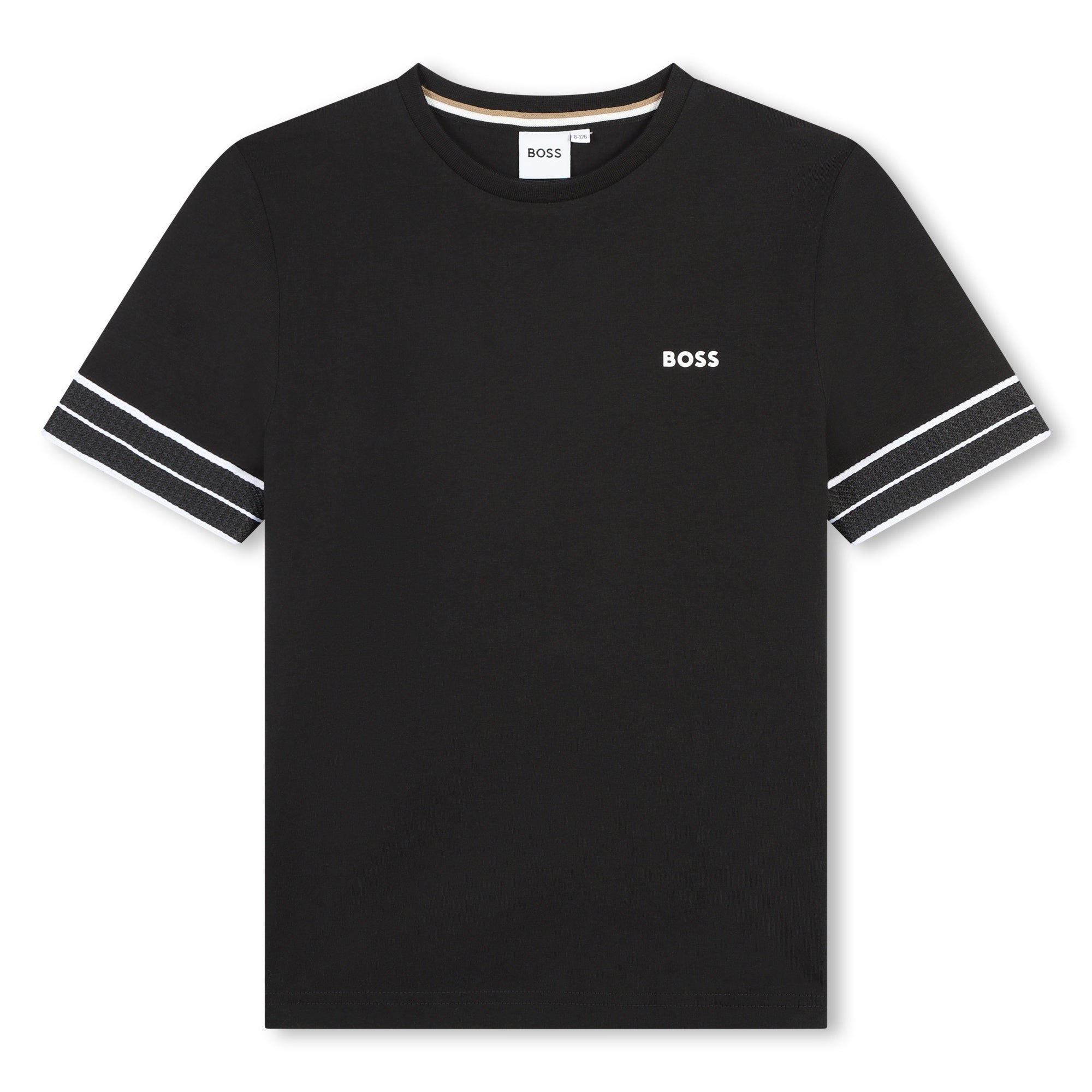 Boys Black Cotton T-Shirt