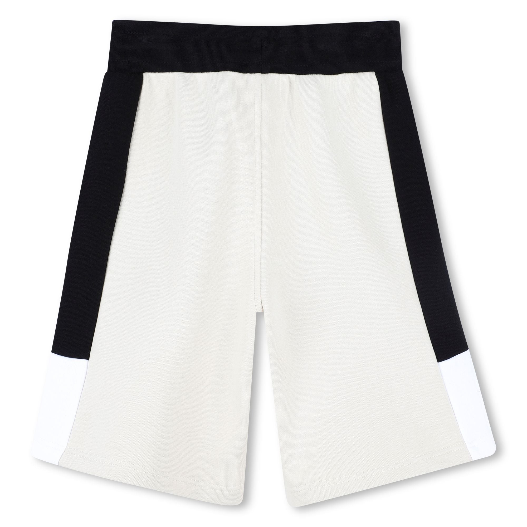 Boys Black And White Casual Cotton Shorts