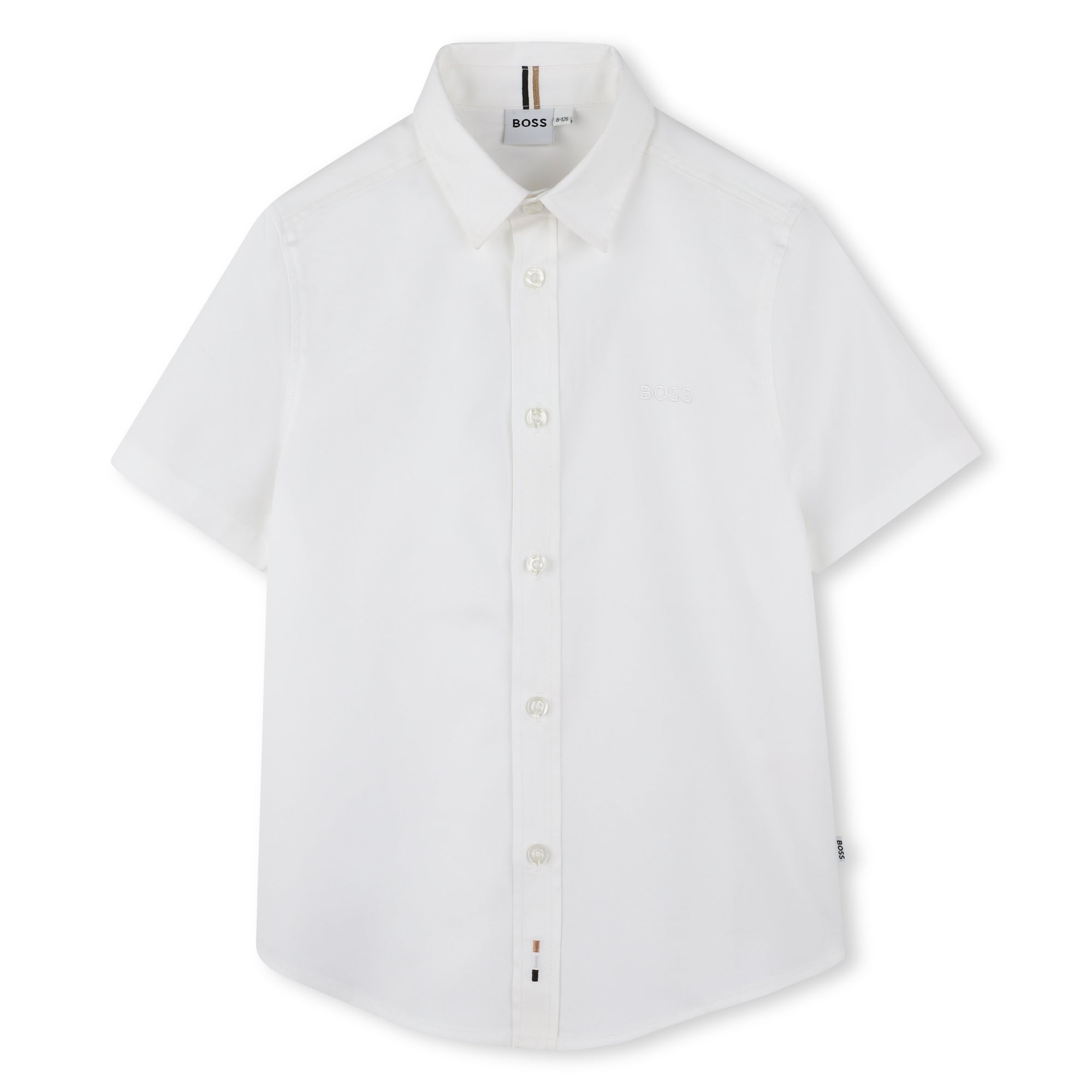 Boys White Cotton Shirt