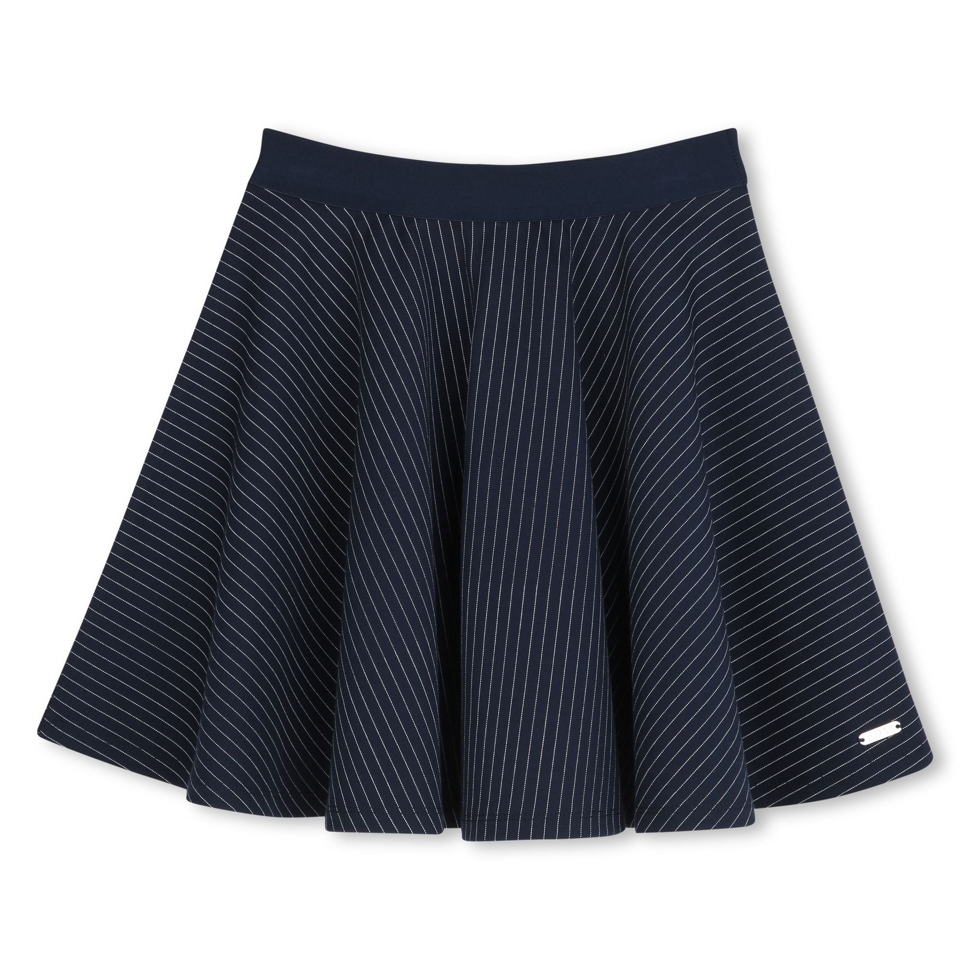 Girls Navy Striped Skirt