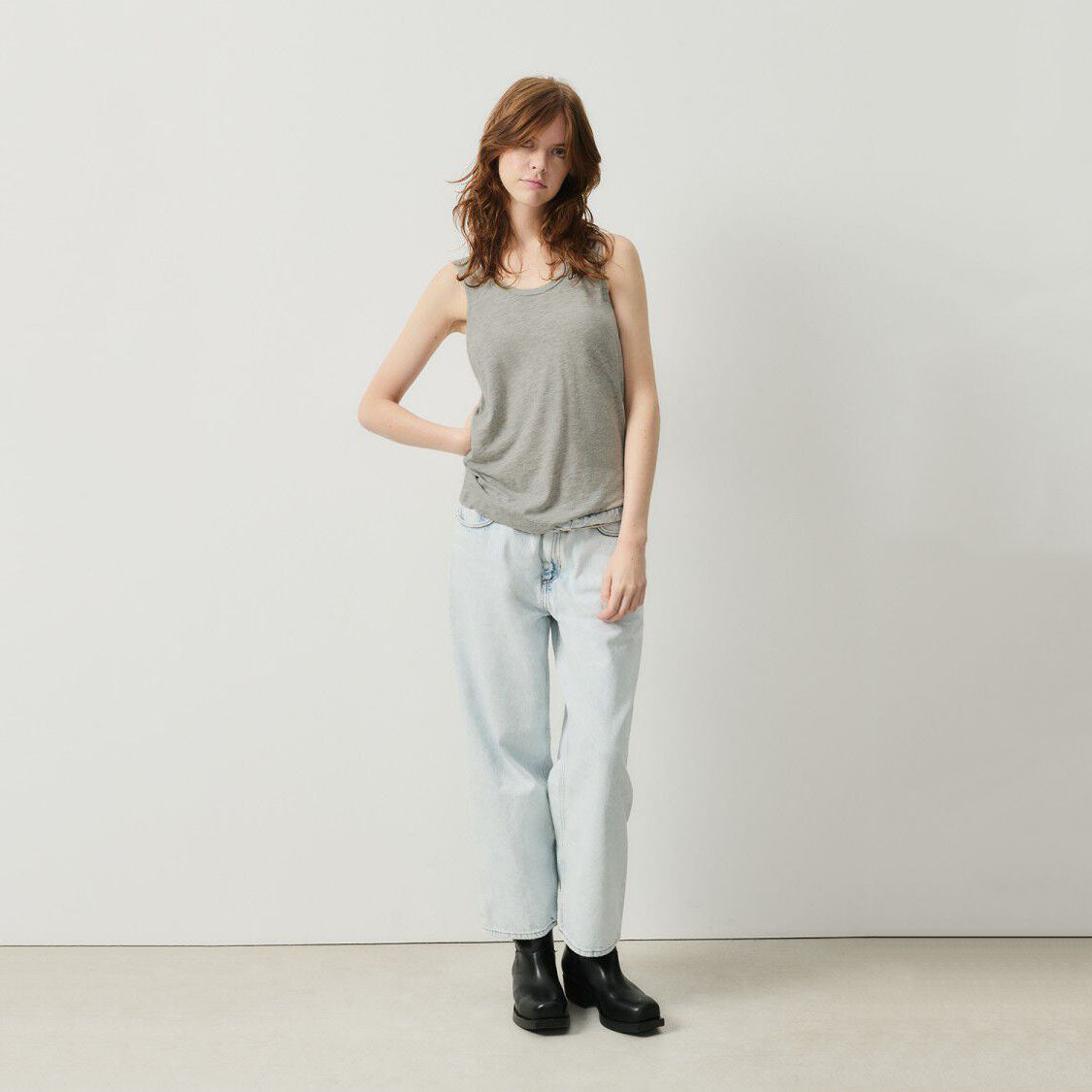 Women Grey Cotton Vest