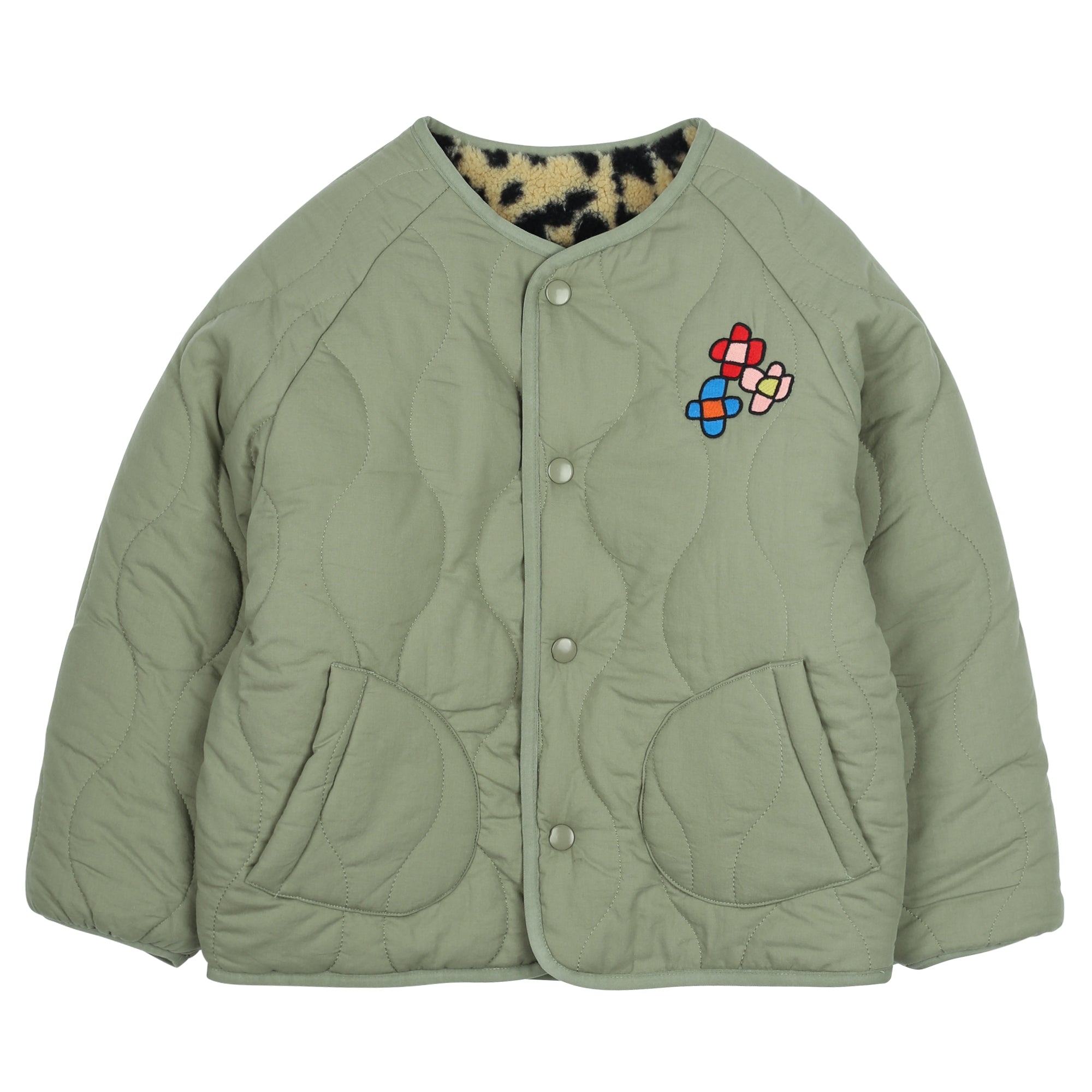 Boys & Girls Khaki Reversible Padded Jacket