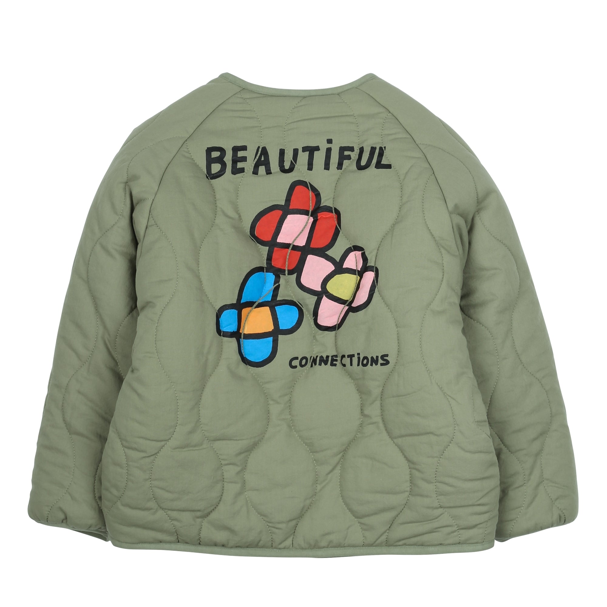 Boys & Girls Khaki Reversible Padded Jacket