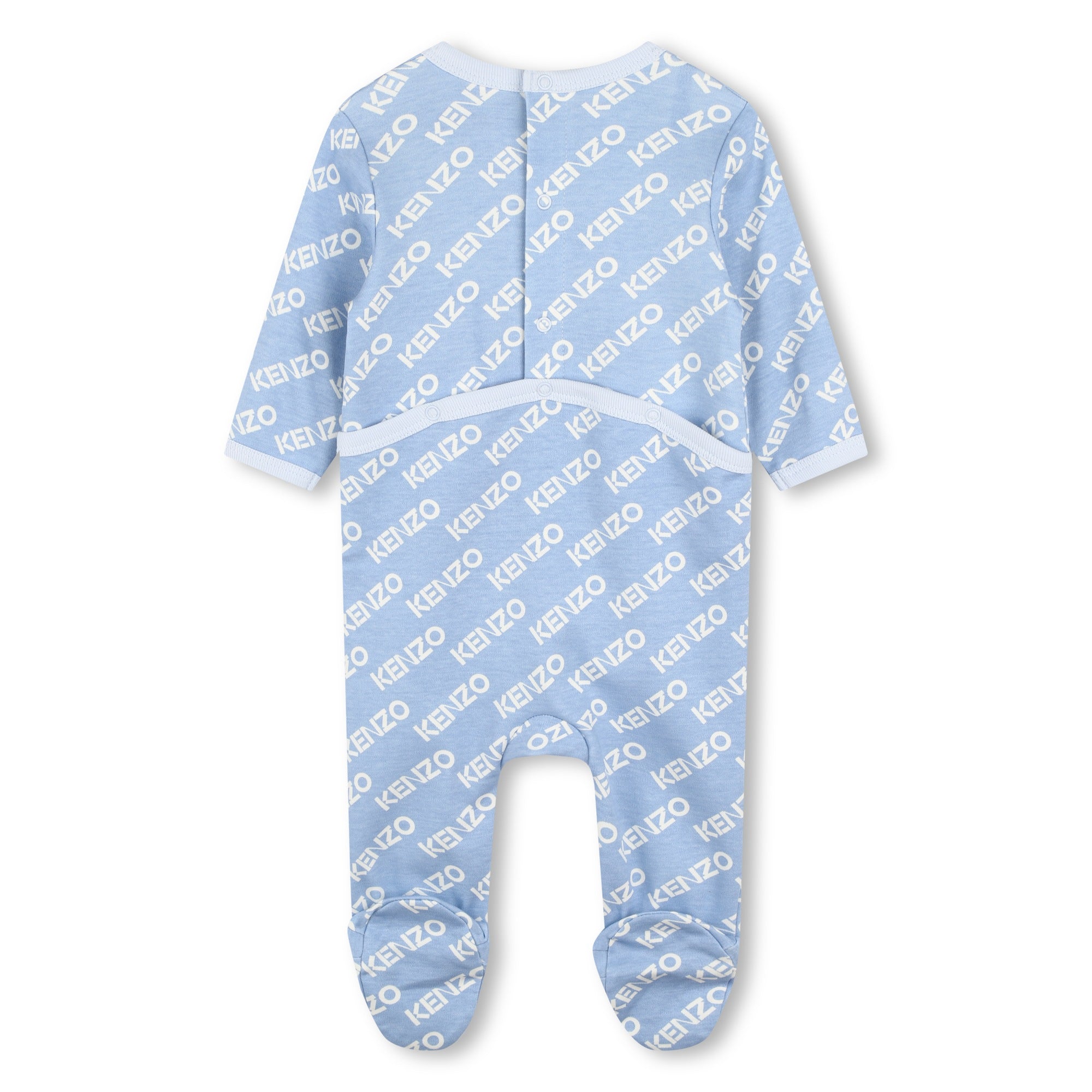 Baby Boys & Girls Blue Cotton Babysuit Set(2 Pack)