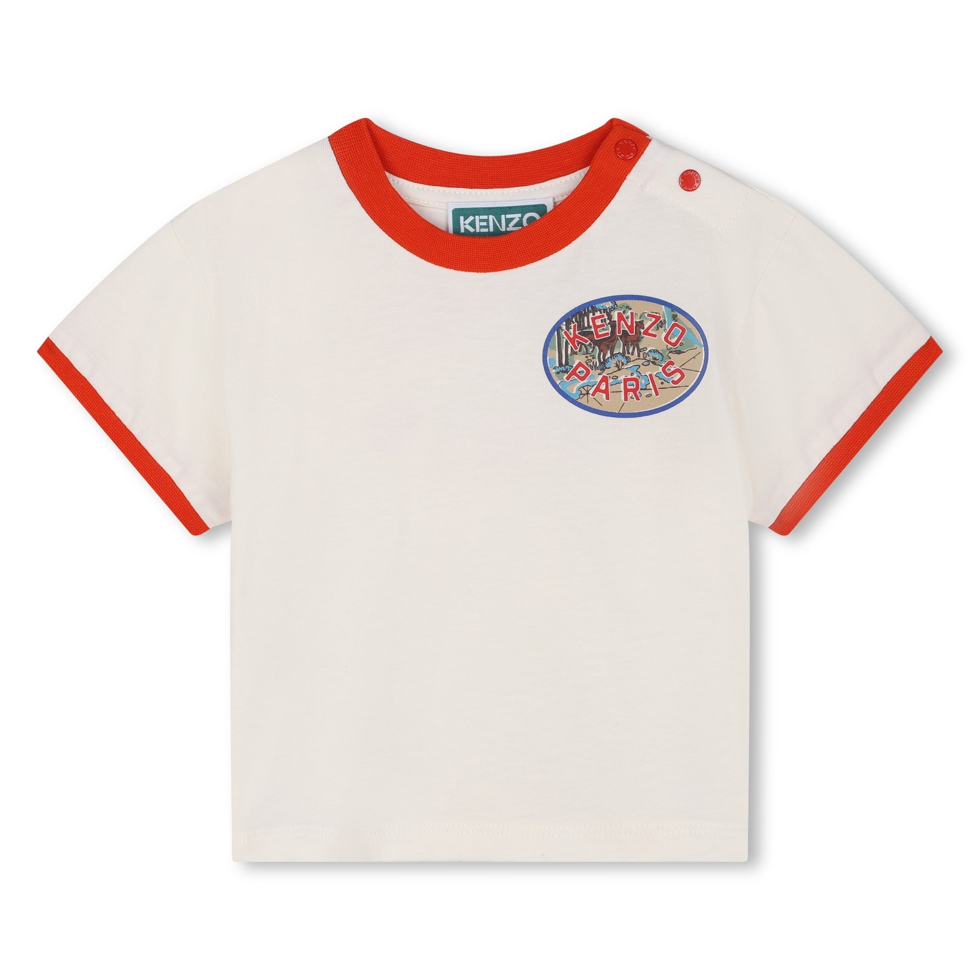 Baby Boys & Girls White Cotton T-Shirt