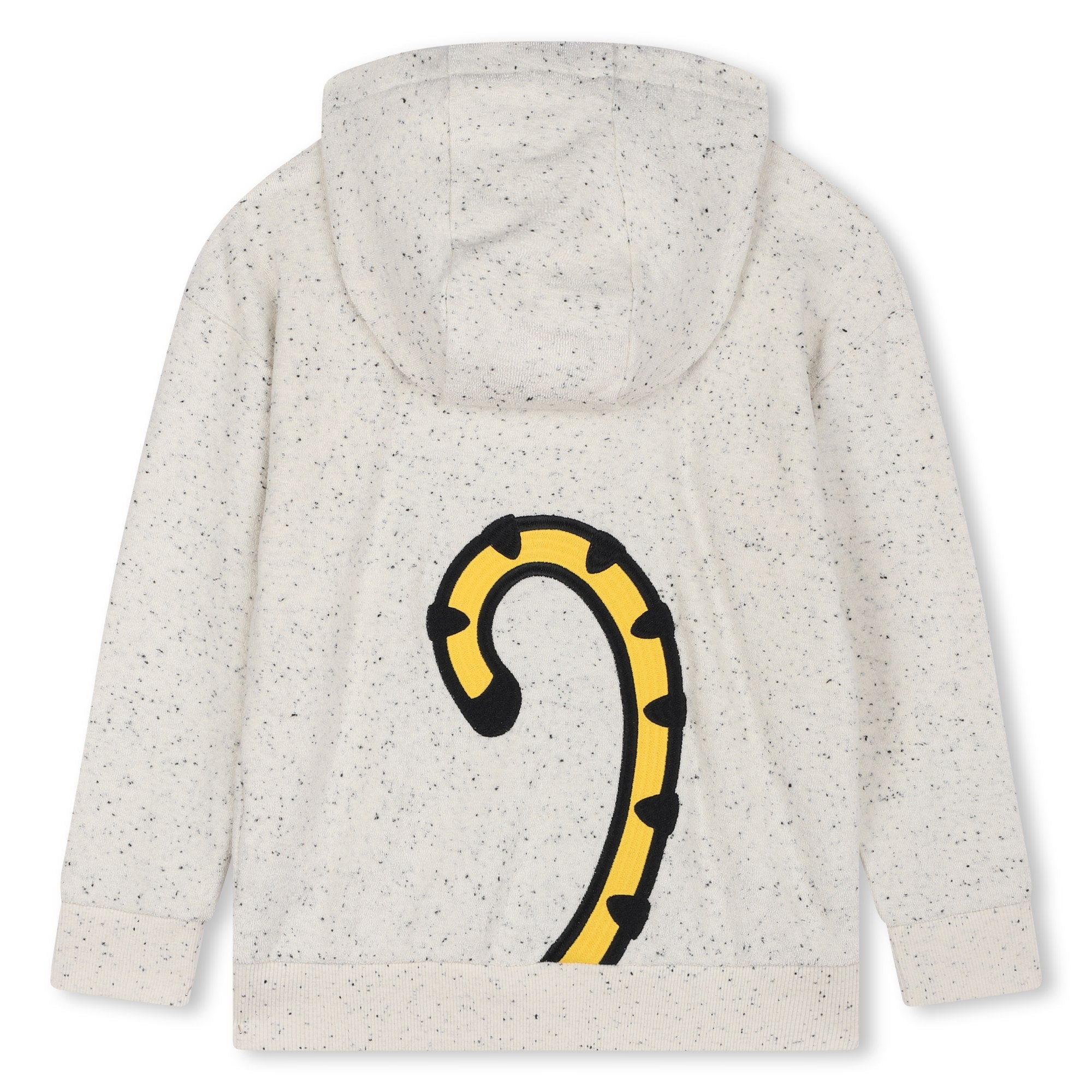 Boys Beige Tiger Hooded Cotton Sweatshirt