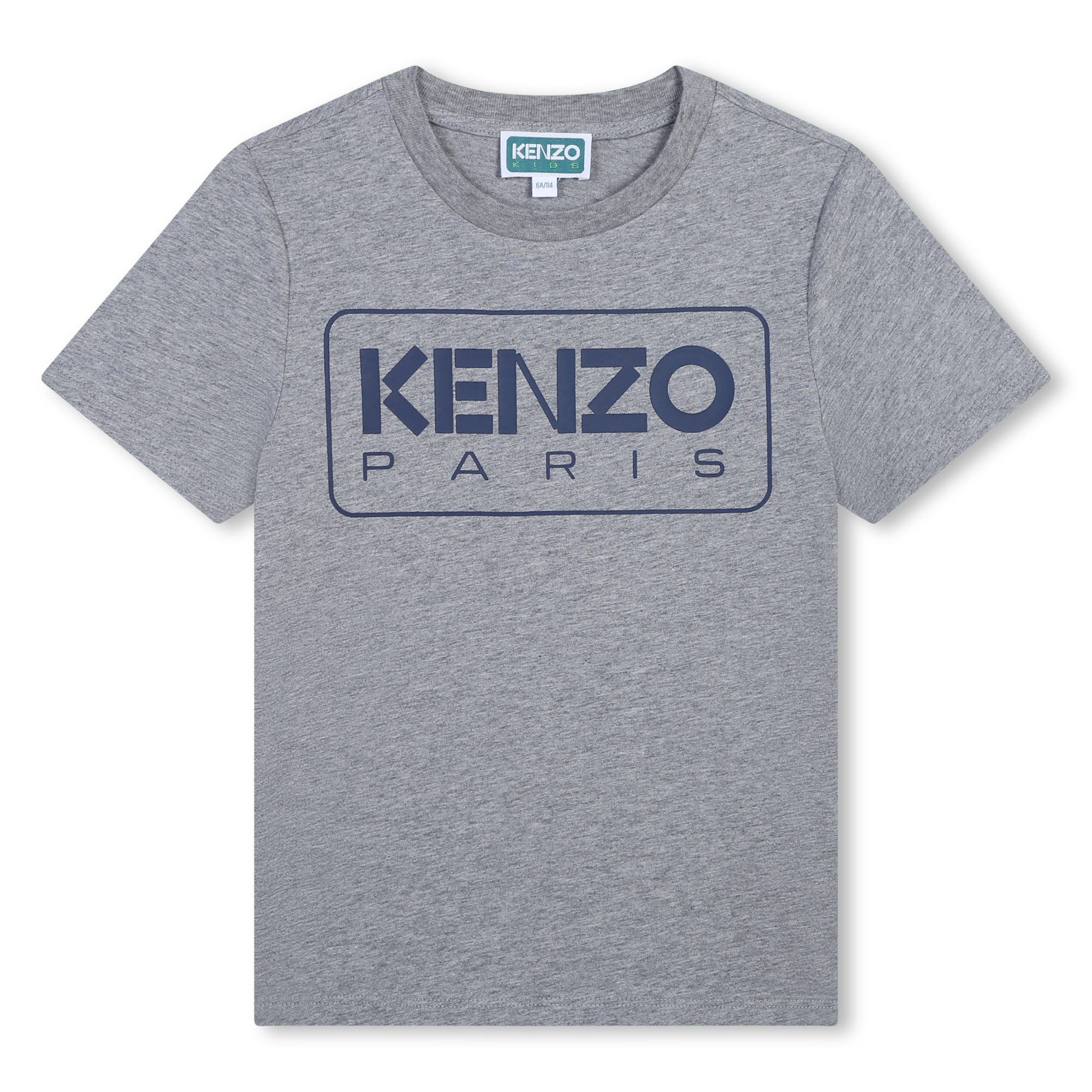 Boys Grey Logo Cotton T-Shirt