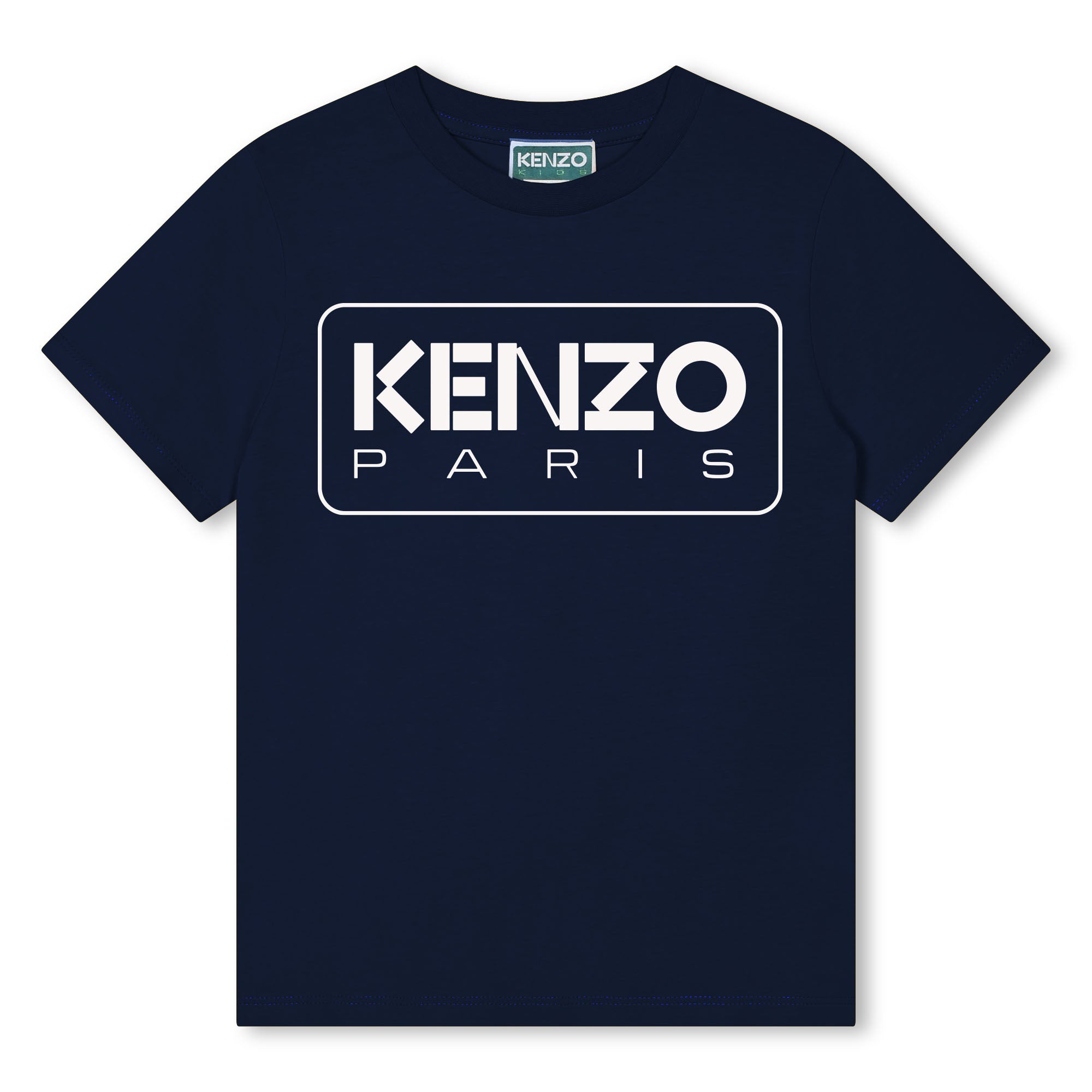 Boys & Girls Navy Logo Cotton T-Shirt