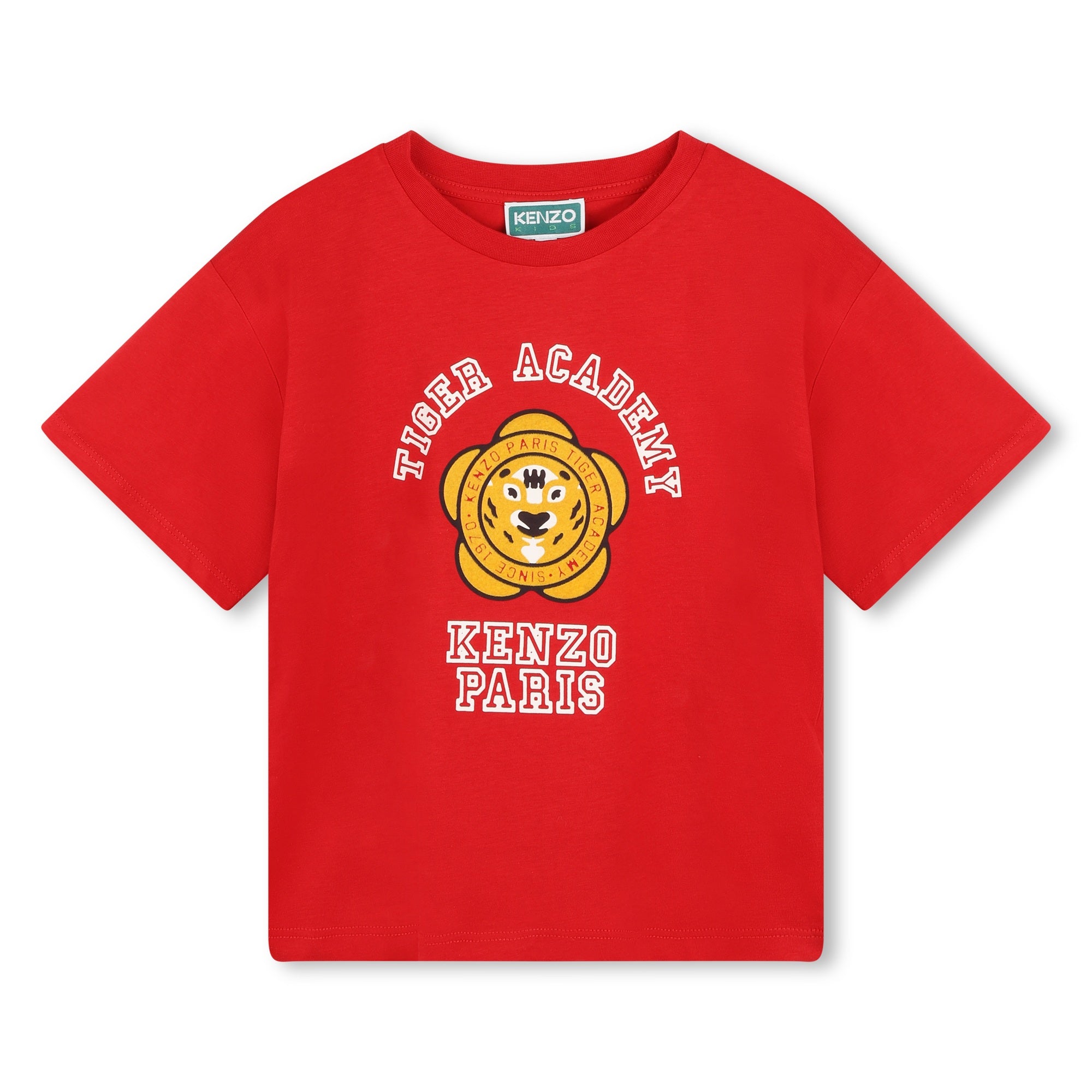 Boys & Girls Red Logo Cotton T-Shirt