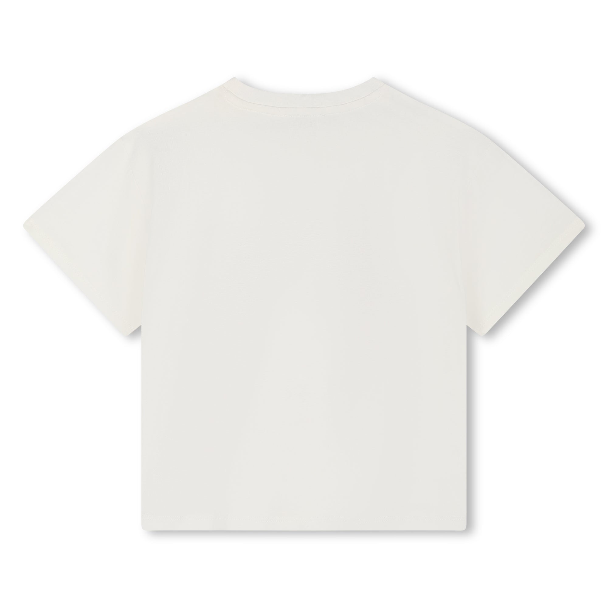 Boys & Girls Ivory Logo Cotton T-Shirt