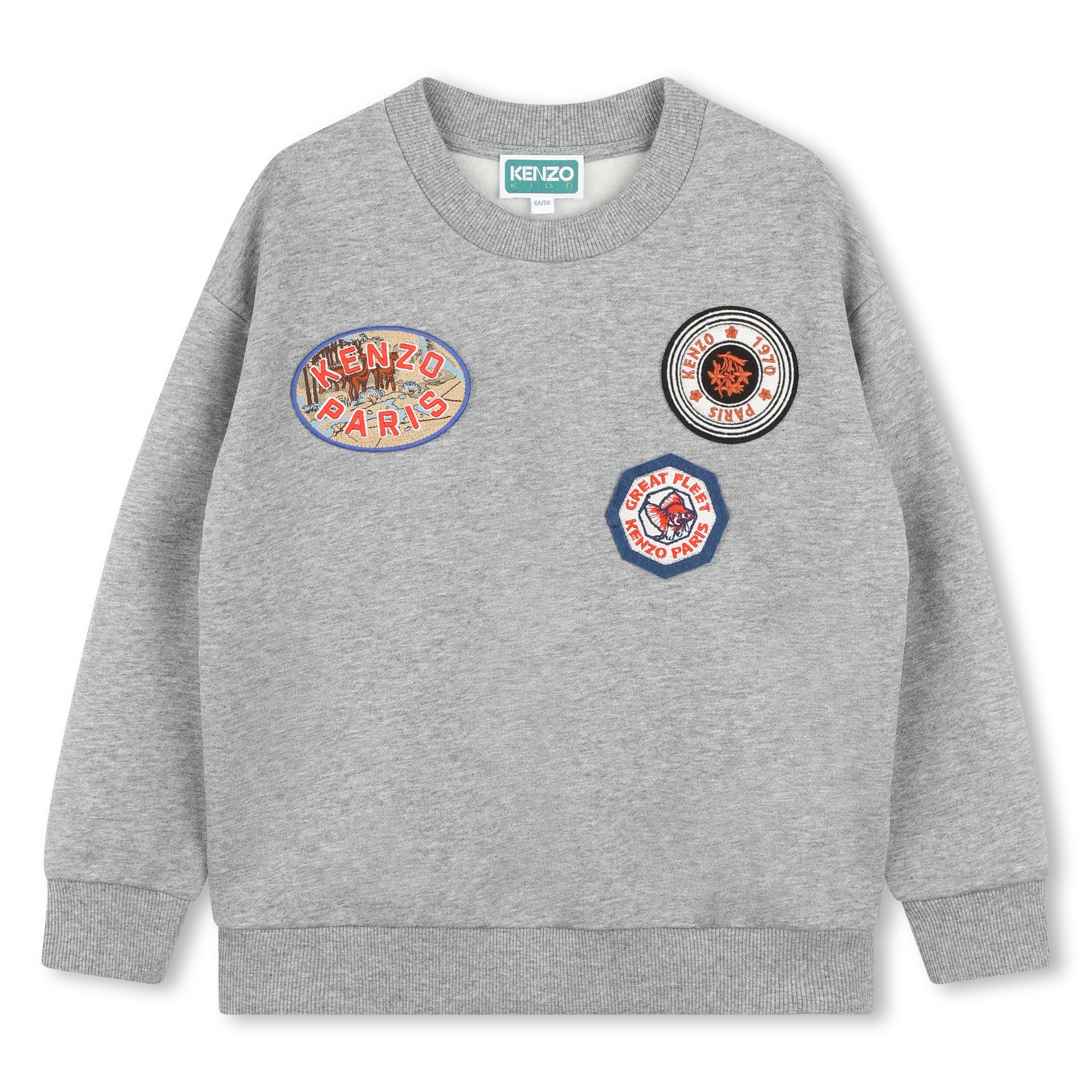 Boys Grey Cotton Sweatshirt