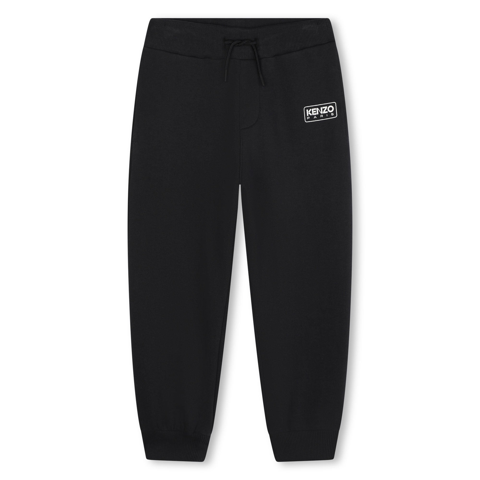 Boys & Girls Black Cotton Trousers