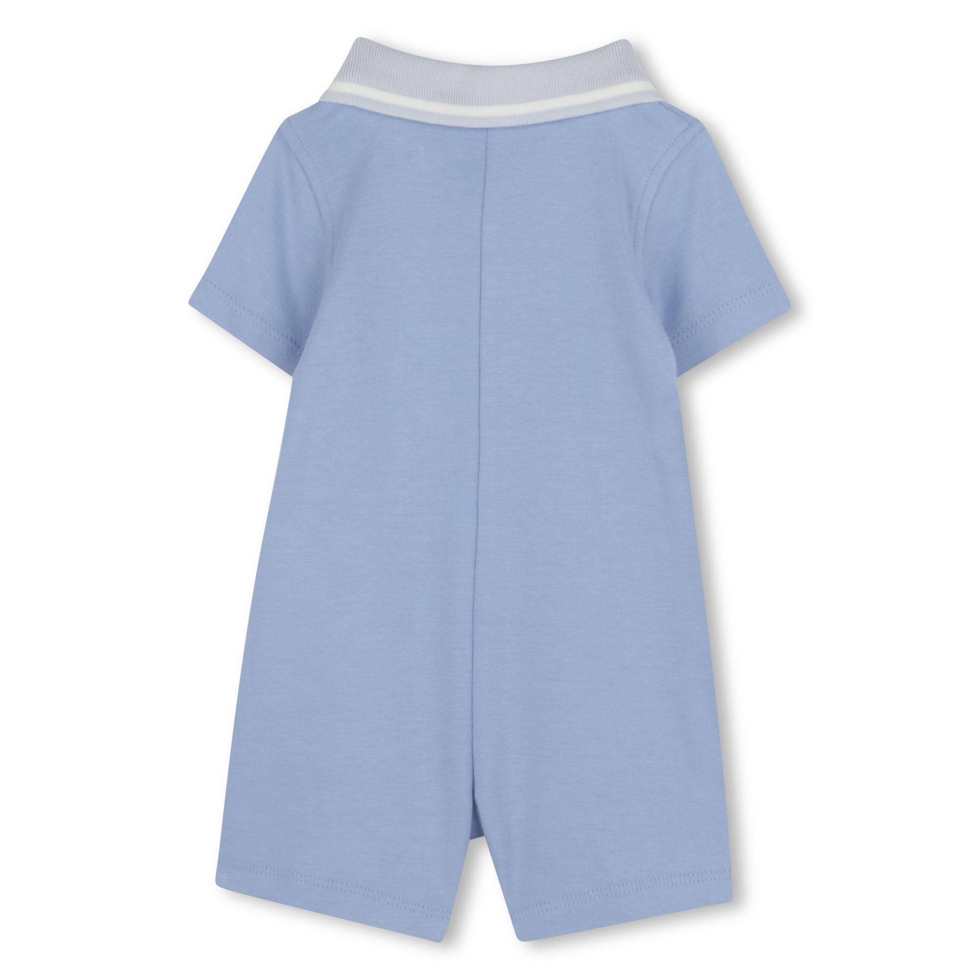 Baby Boys & Girls Blue Cotton Babysuit