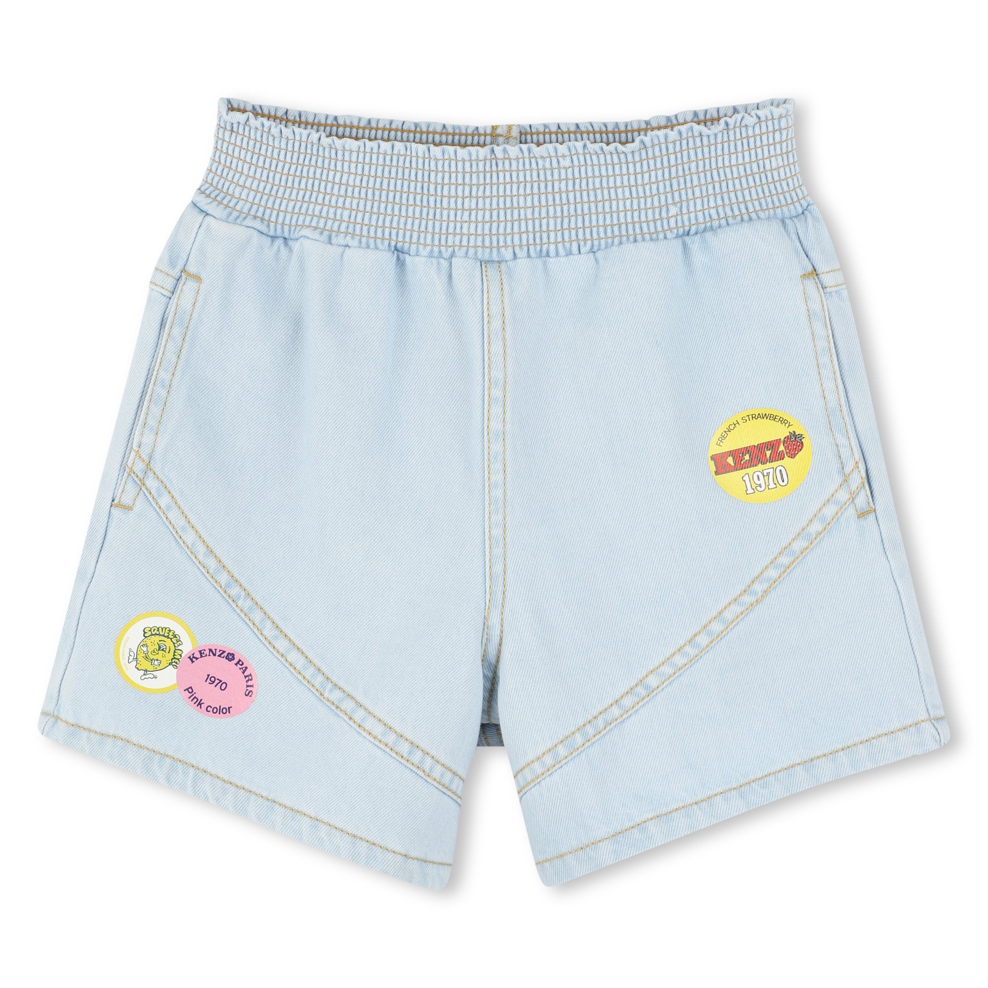 Girls Light Blue Denim Shorts