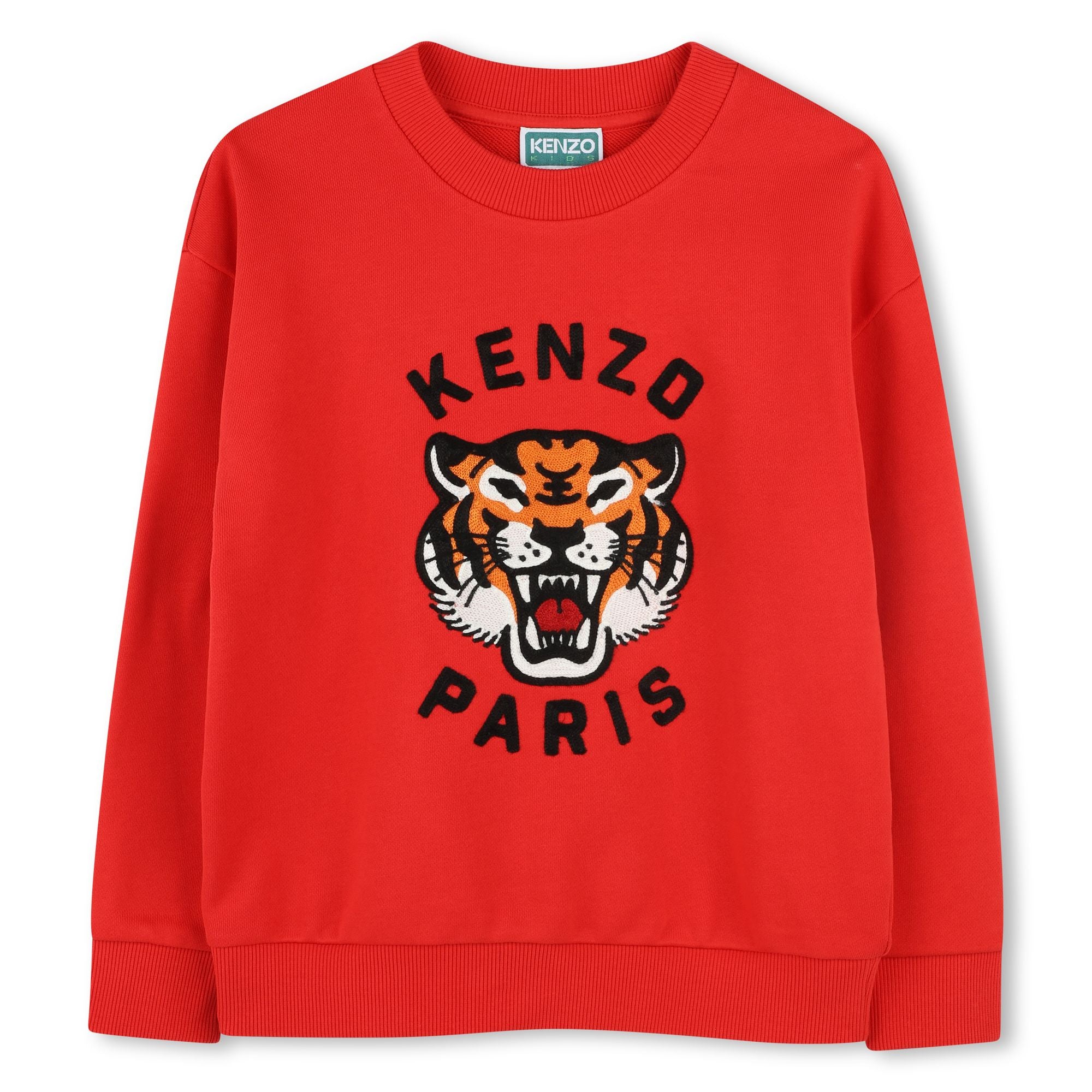 Boys Red Tiger Cotton Sweatshirt