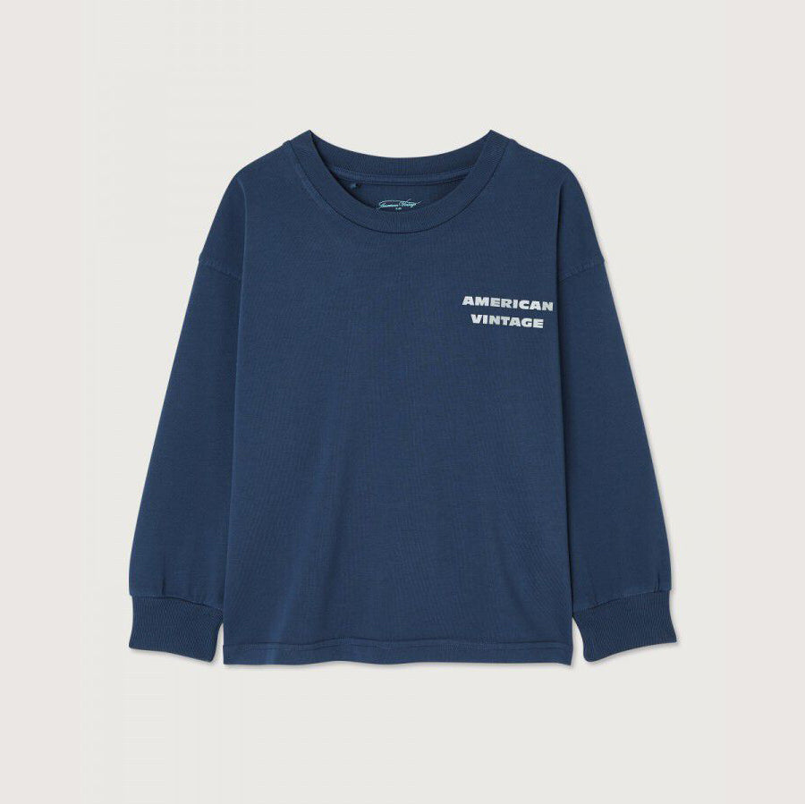 Boys & Girls Blue Logo Cotton T-Shirt