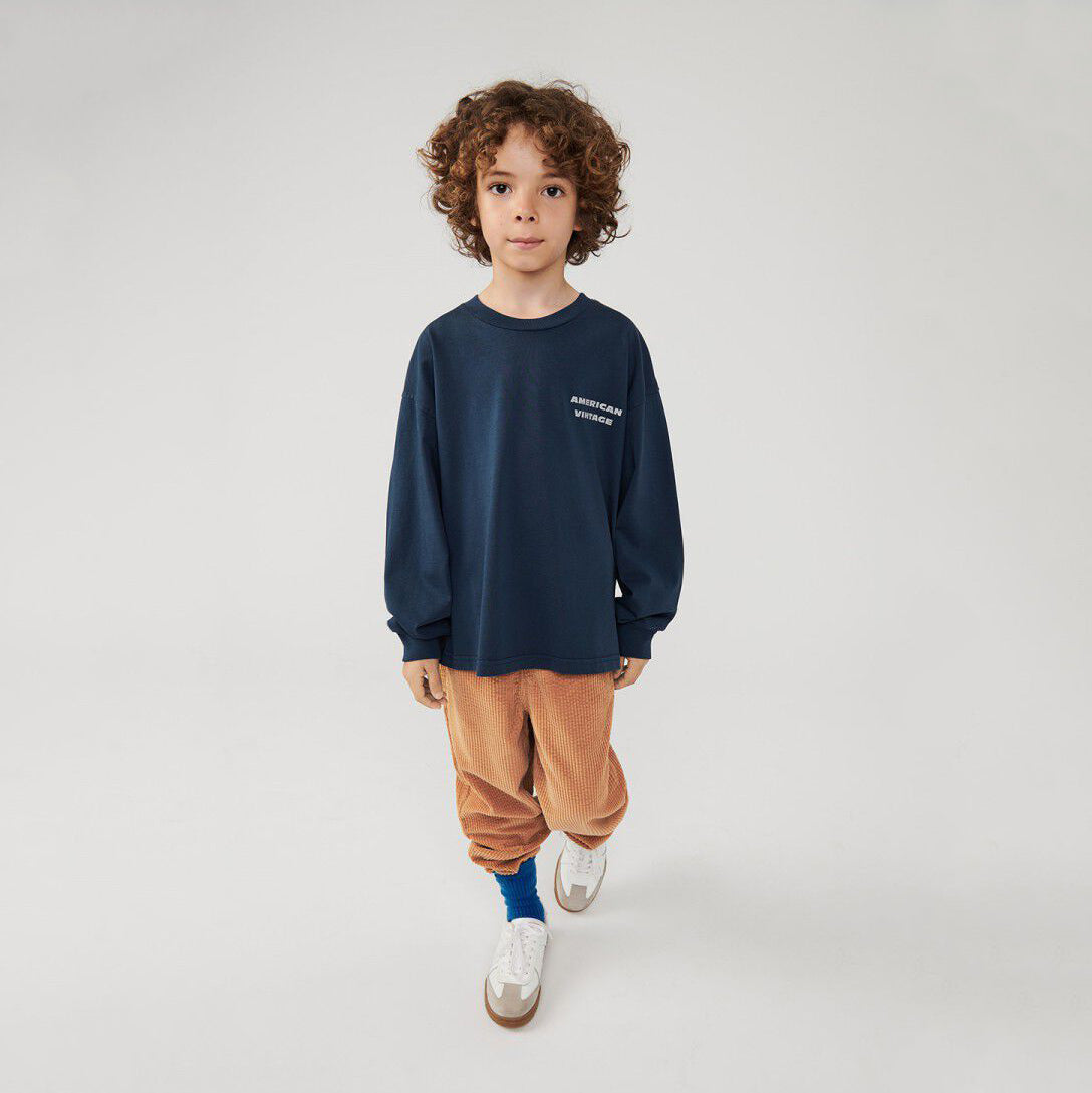 Boys & Girls Blue Logo Cotton T-Shirt