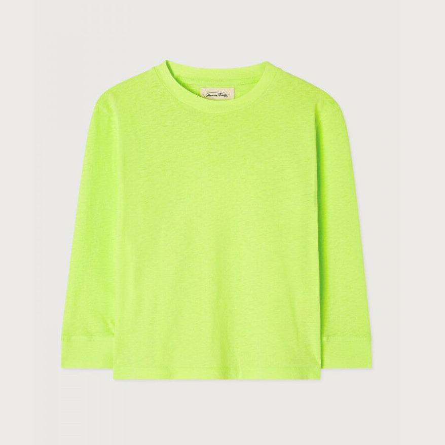 Boys & Girls Fluo Green Cotton T-Shirt