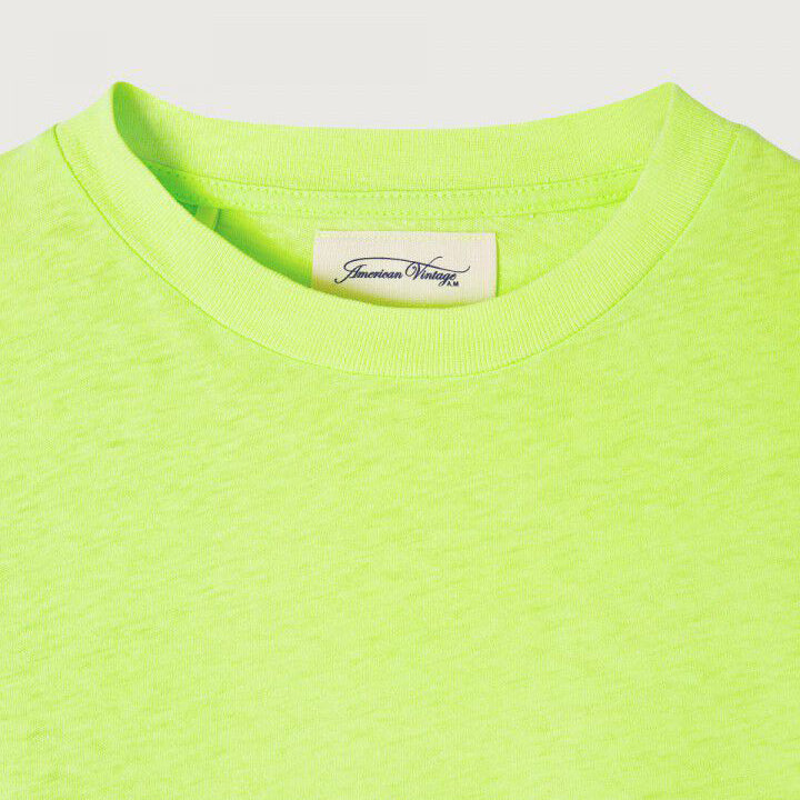 Boys & Girls Fluo Green Cotton T-Shirt