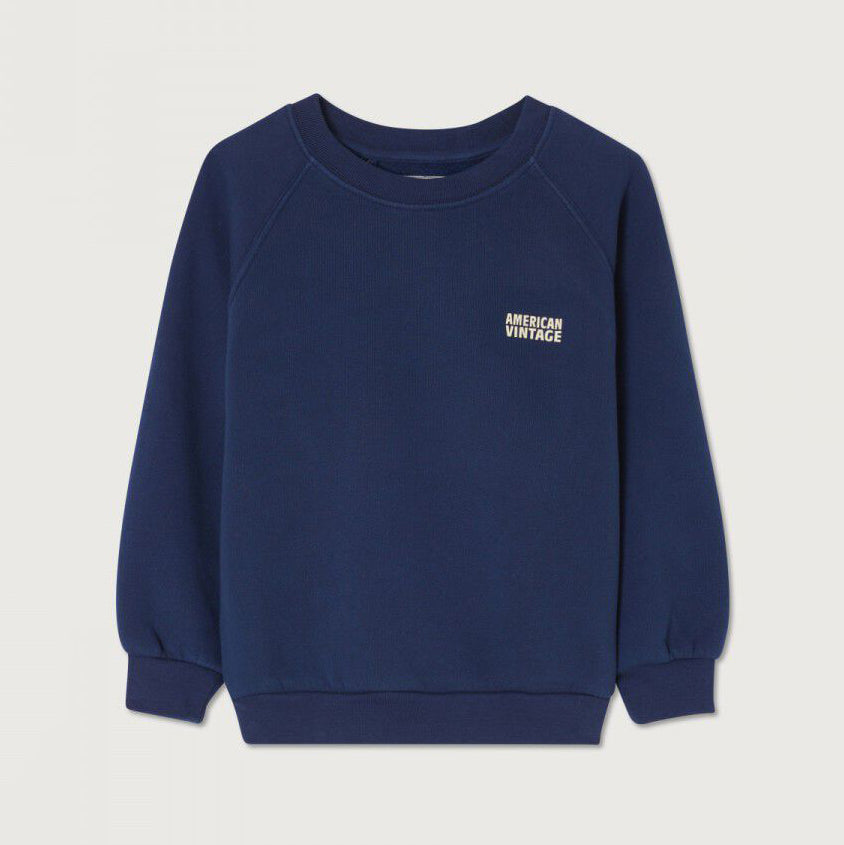 Boys & Girls Navy Logo Cotton Sweatshirt