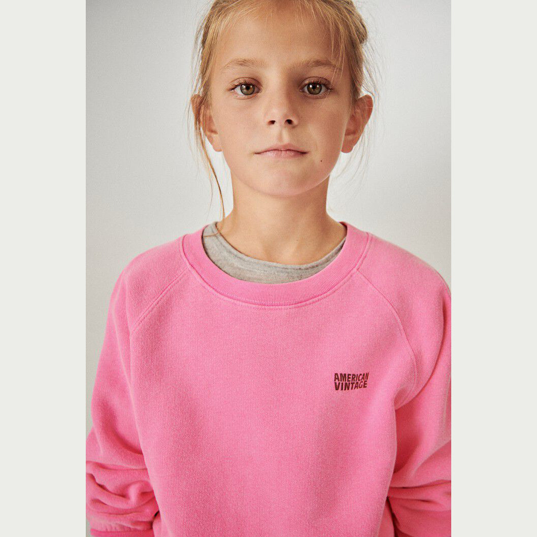 Boys & Girls Pink Logo Cotton Sweatshirt