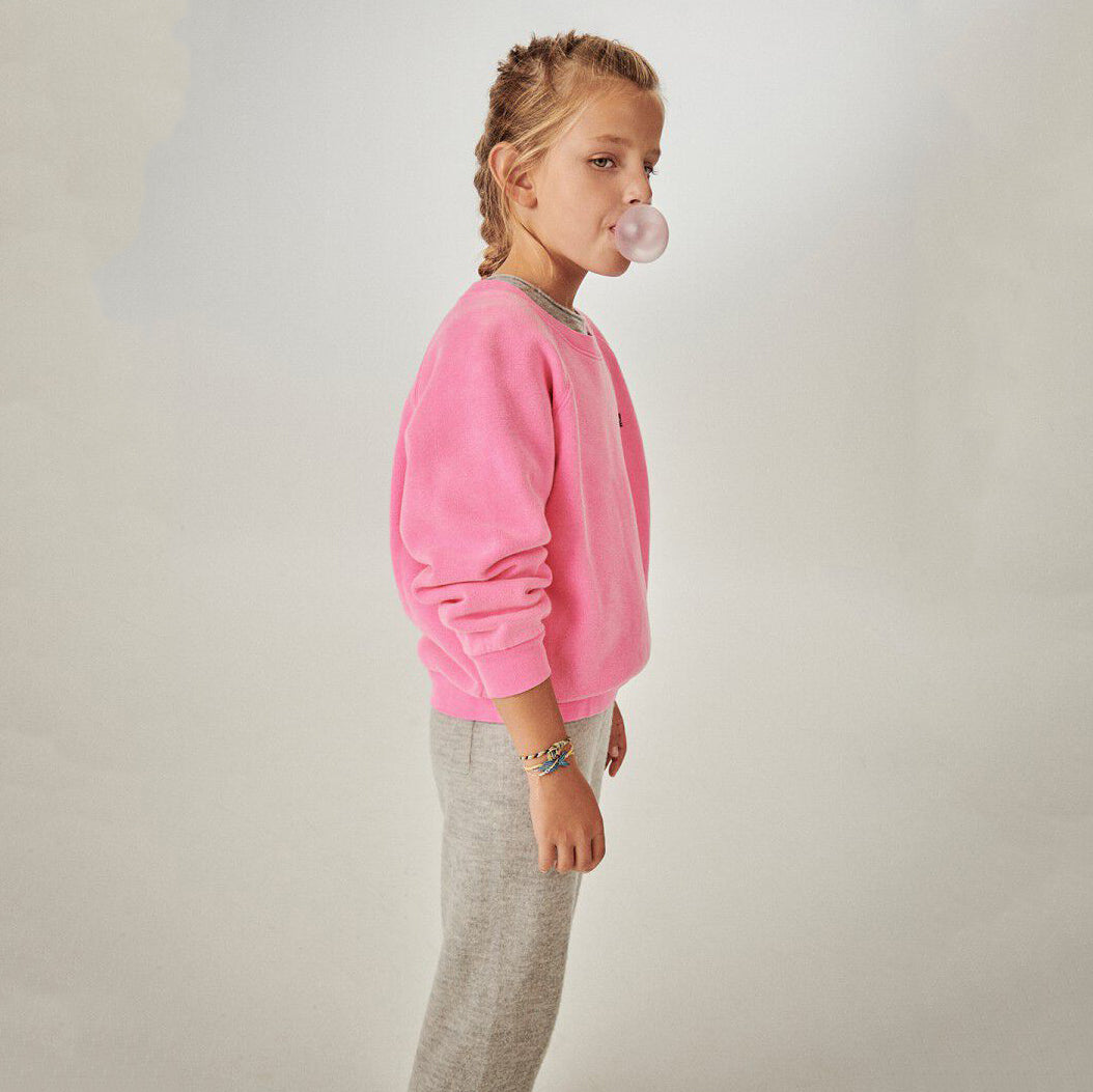 Boys & Girls Pink Logo Cotton Sweatshirt