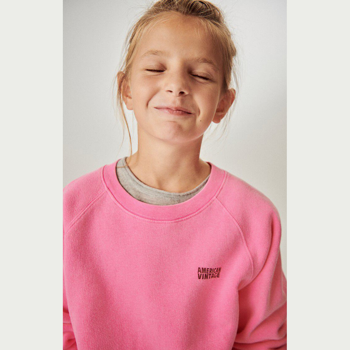 Boys & Girls Pink Logo Cotton Sweatshirt