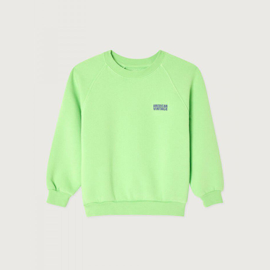 Boys & Girls Light Green Cotton Sweatshirt