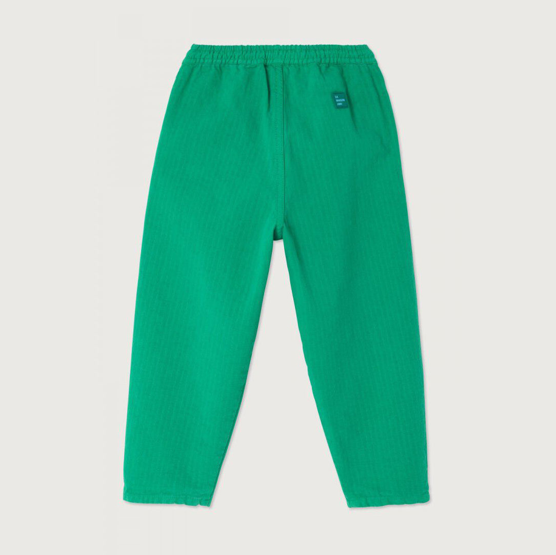 Boys & Girls Green Cotton Trousers