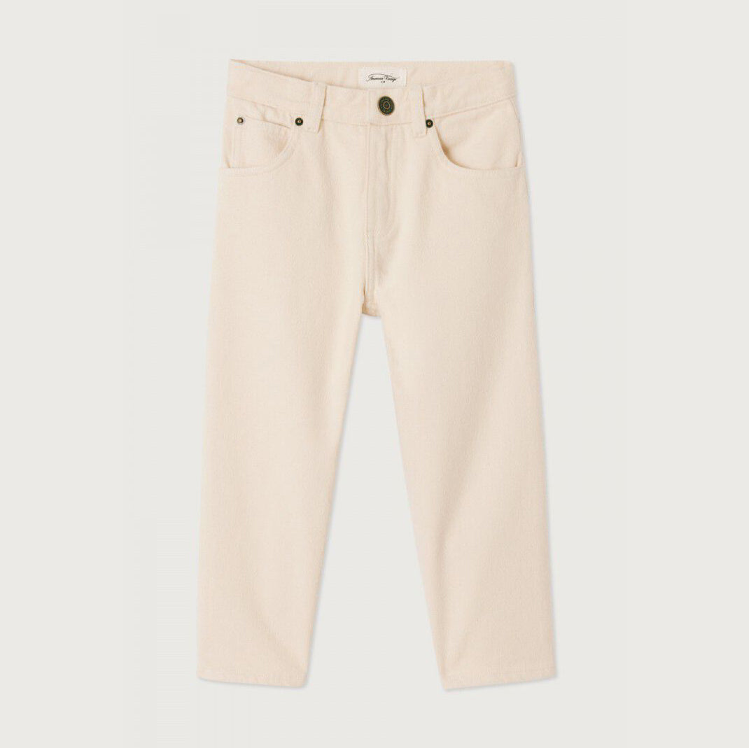 Boys & Girls White Cotton Trousers