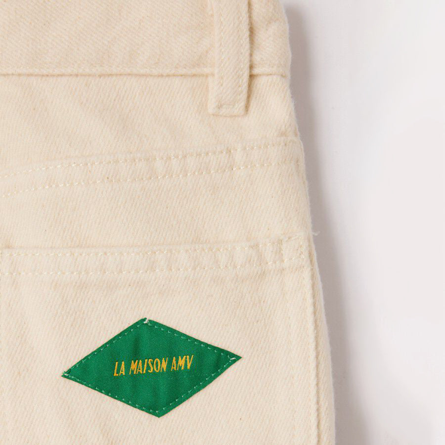 Boys & Girls White Cotton Trousers