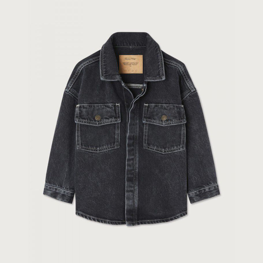 Boys & Girls Black Denim Coat