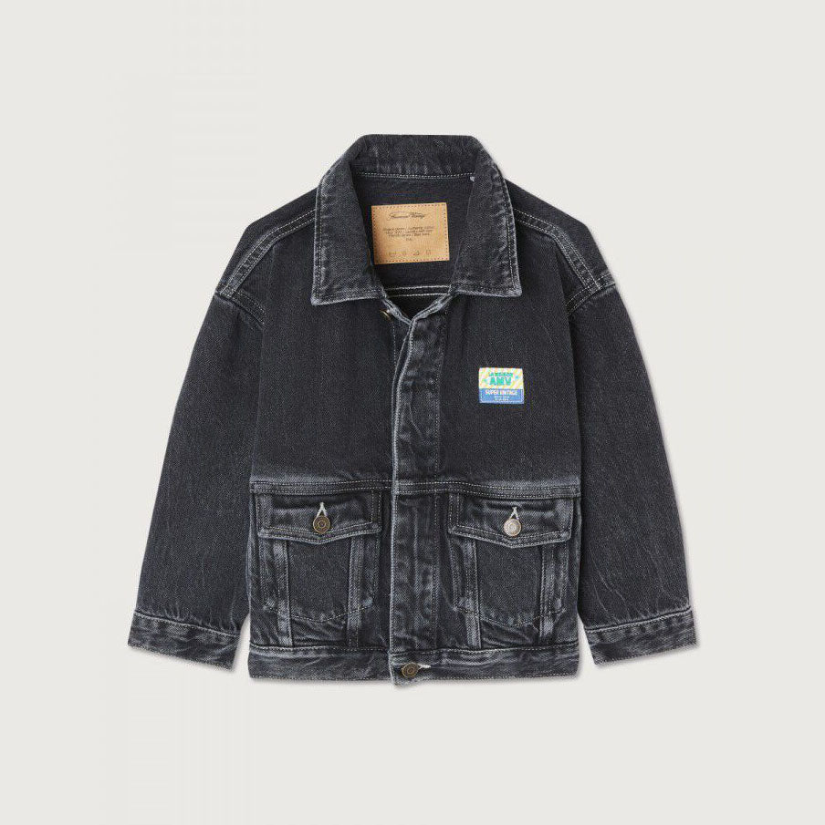 Boys & Girls Black Denim Jacket