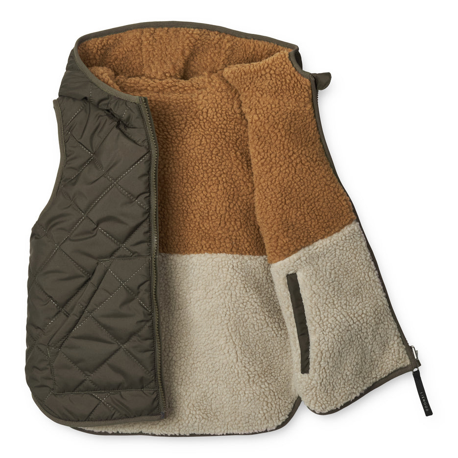 Boys & Girls Brown Reversible Gilet