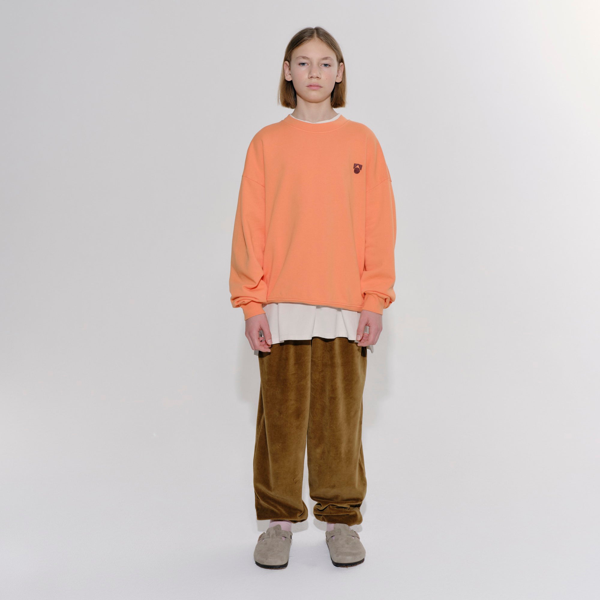 Boys & Girls Orange Cotton Sweatshirt