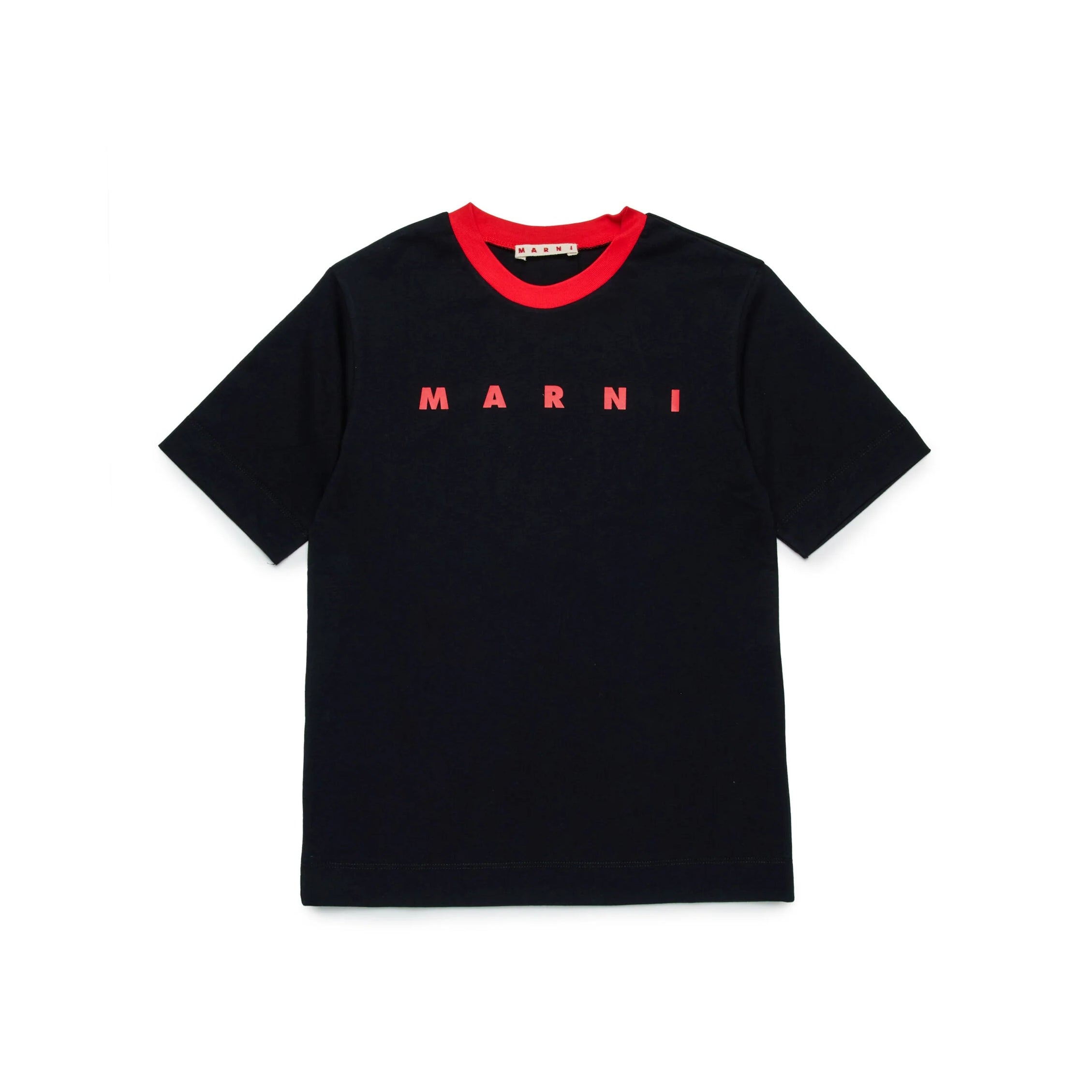 Boys & Girls Black Logo Cotton T-Shirt