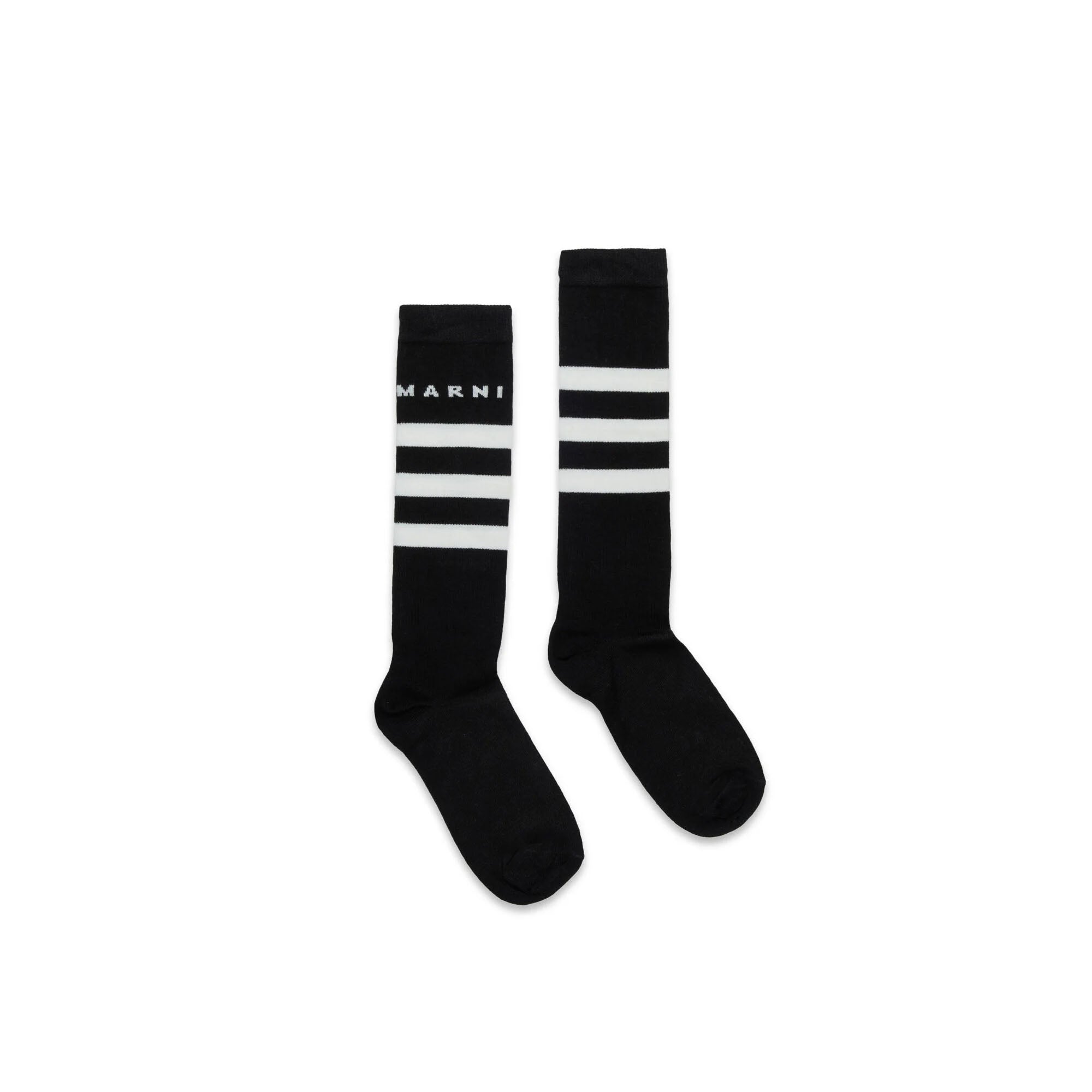 Boys & Girls Black Stripes Cotton Socks