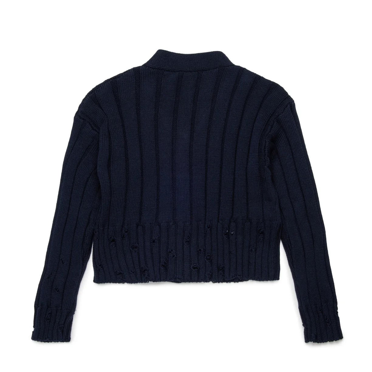 Girls Blue Navy Cotton Knitwear