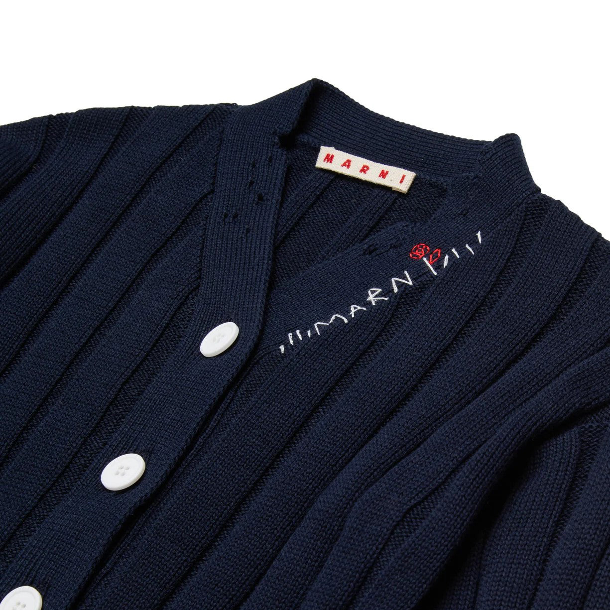 Girls Blue Navy Cotton Knitwear