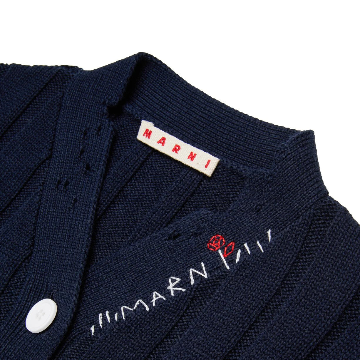 Girls Blue Navy Cotton Knitwear