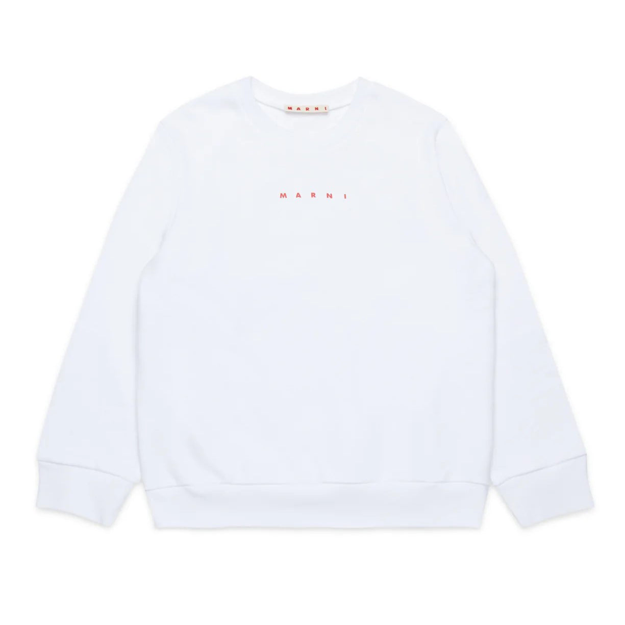 Girls White Cotton Sweatshirt