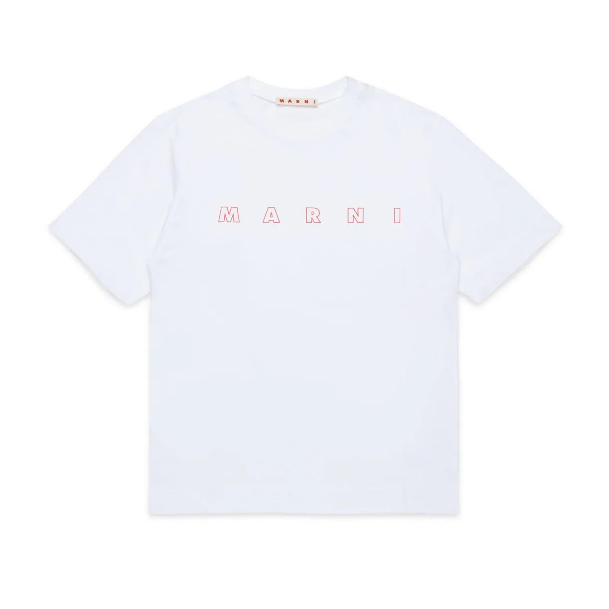 Girls White Letters Cotton T-Shirt