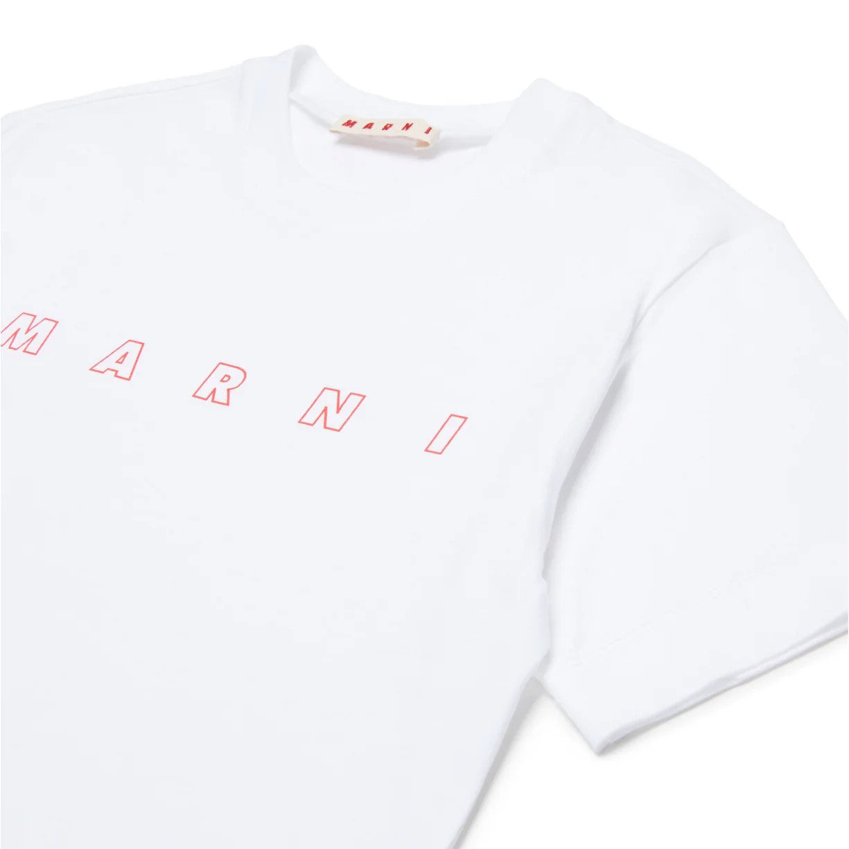 Girls White Letters Cotton T-Shirt