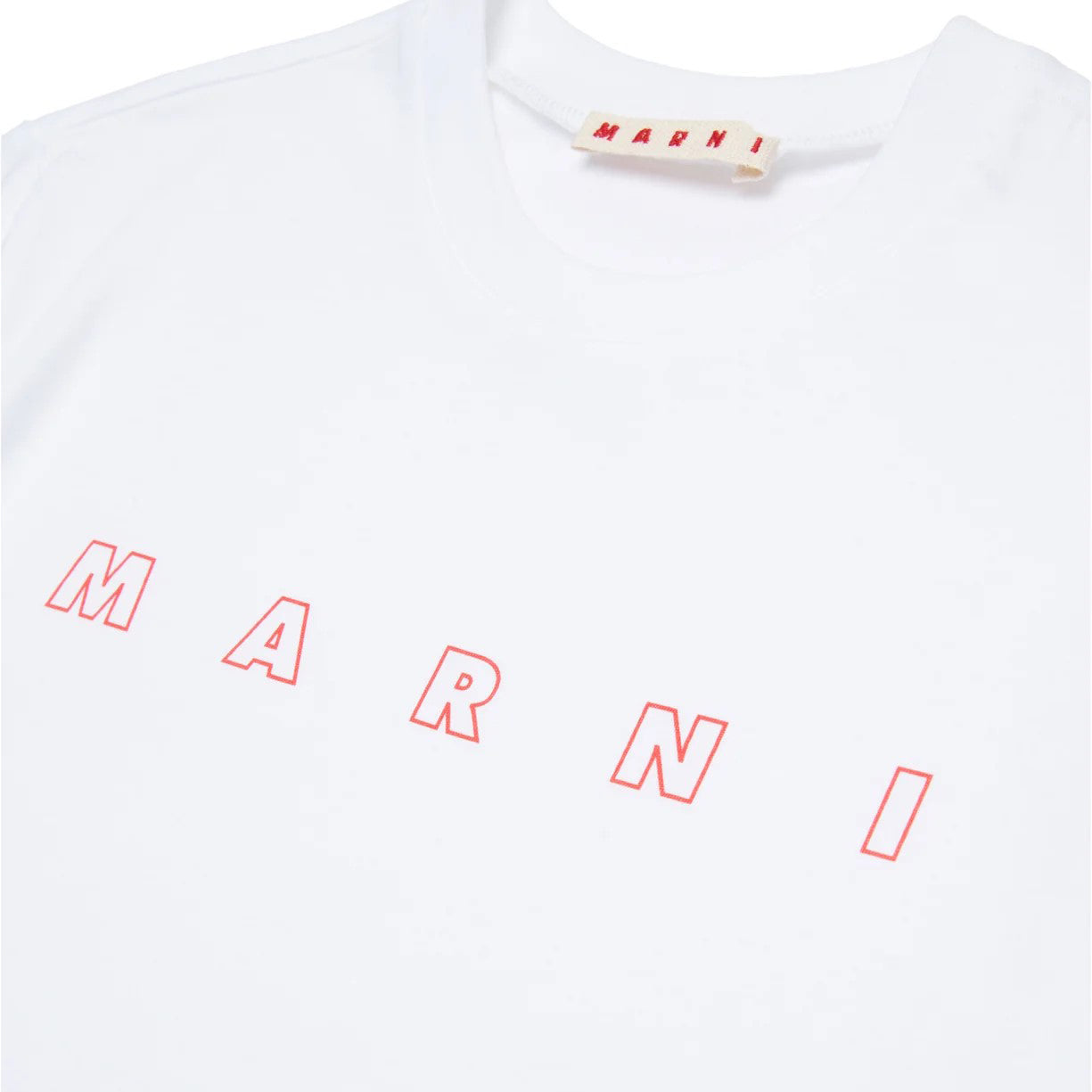 Girls White Letters Cotton T-Shirt