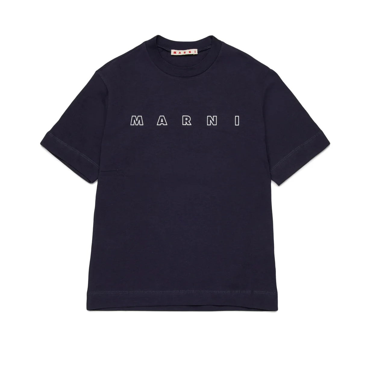 Girls Blue Navy Cotton T-Shirt