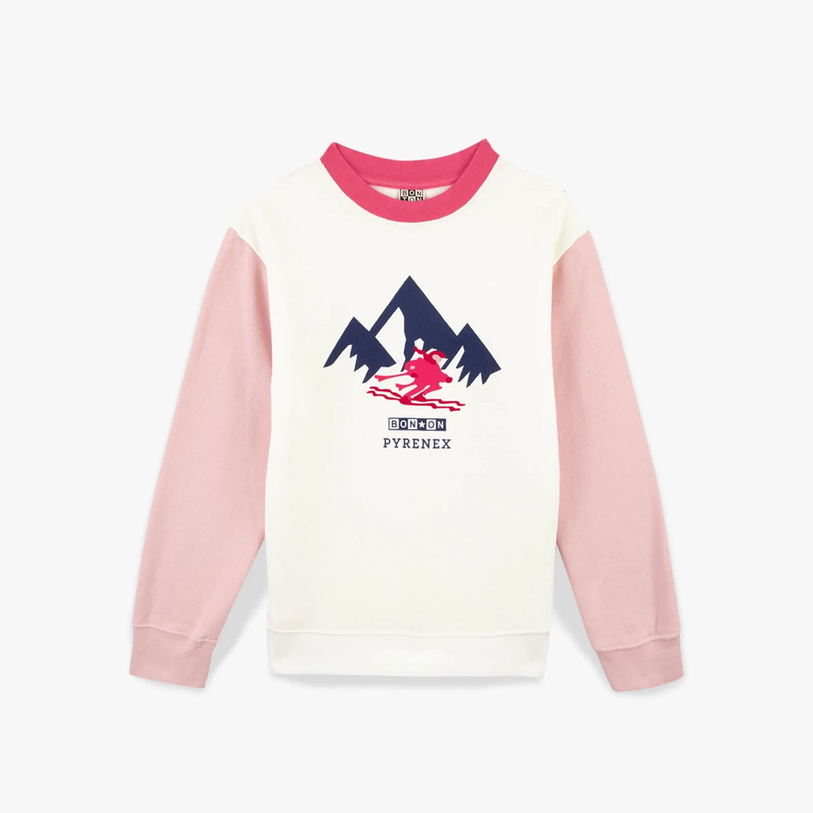 Boys & Girls White Cotton Sweatshirt(Bonton x Pyrenex)