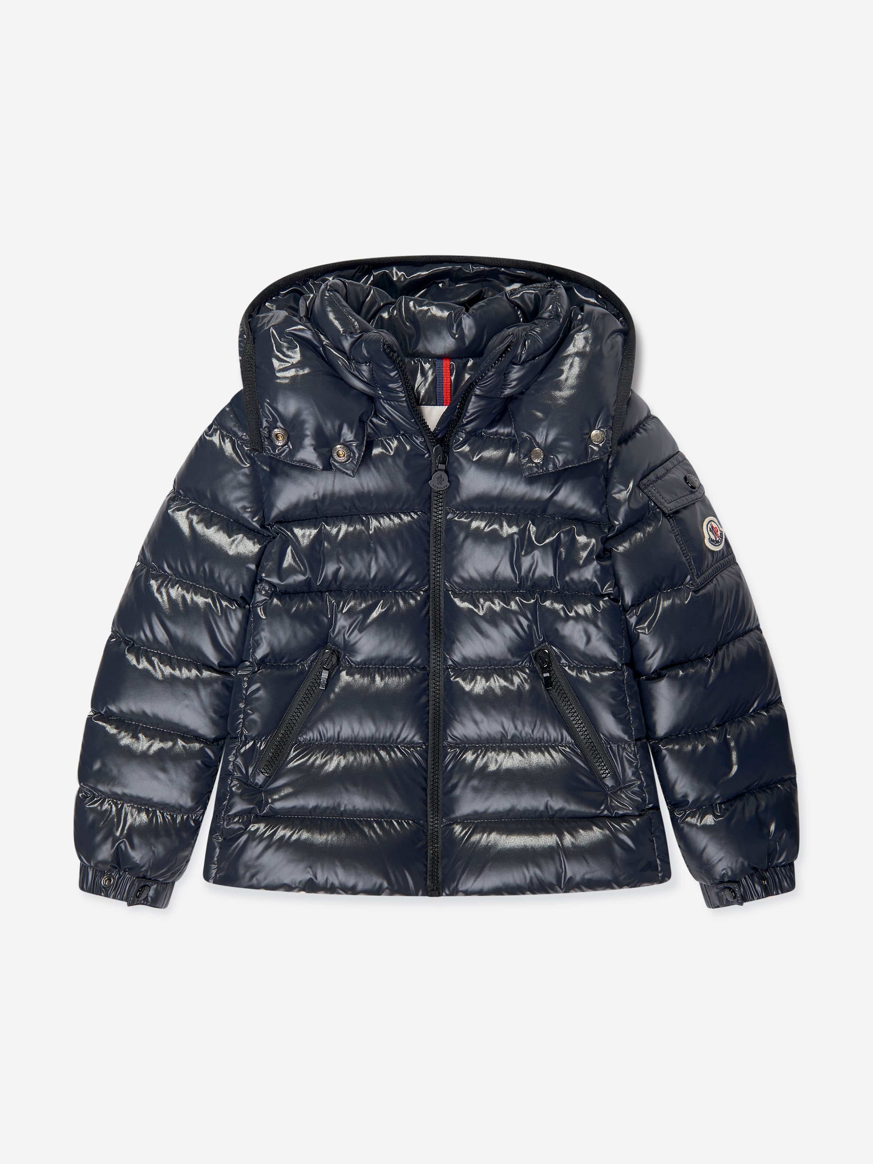 Moncler Enfant Girls Down Padded Bady Jacket in Navy